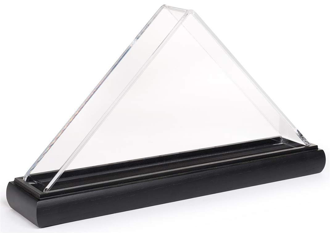 3' x 5' Black Ceremonial Flag Display Case - Premium Wooden Shadow Box for American, Military & Memorial Flags - Perfect for Home, Office & Veterans Tribute Displays