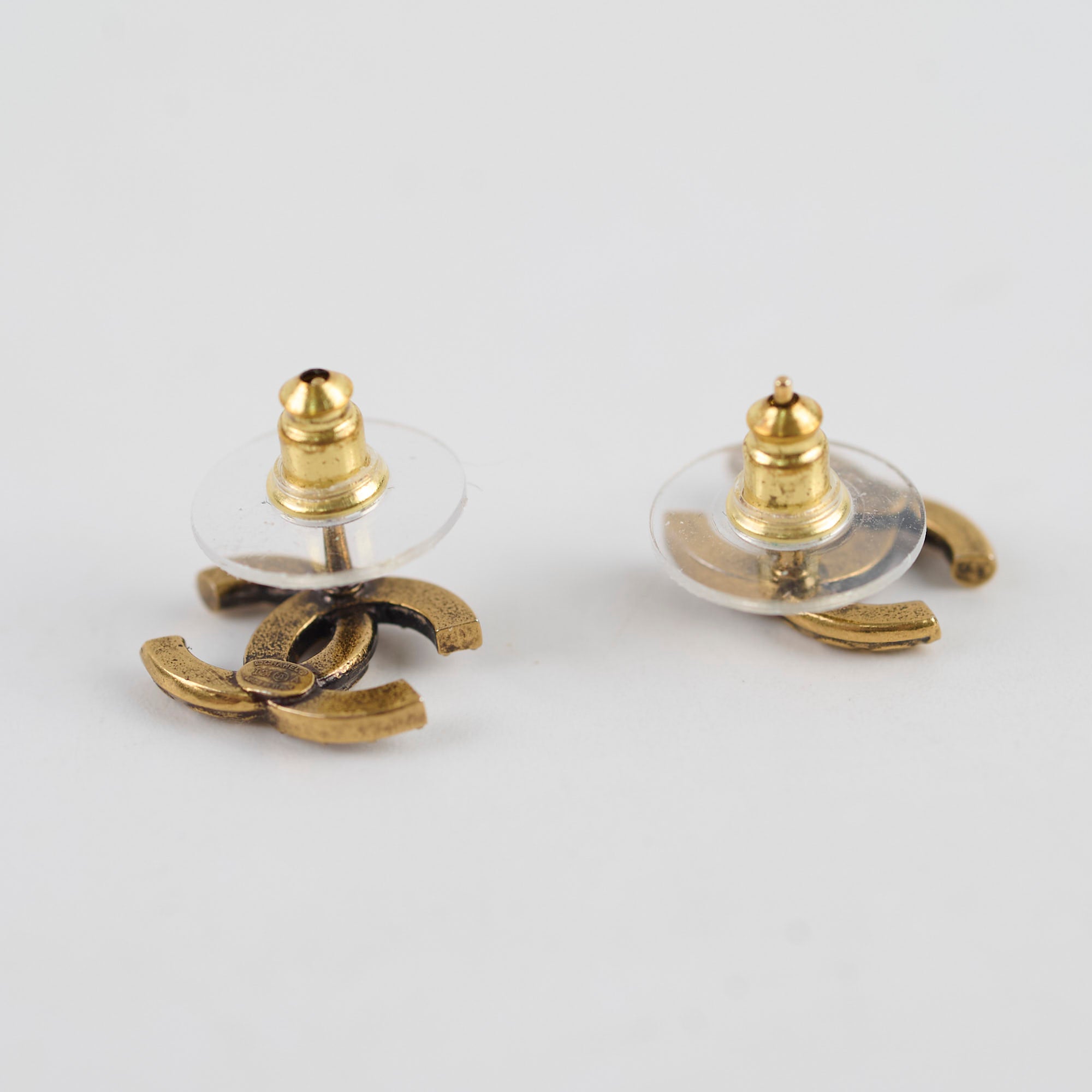 Chanel CC Crystal & Gold Plated Earrings - Luxury Fashion Jewelry for Women - Perfect for Parties, Weddings & Special Occasions