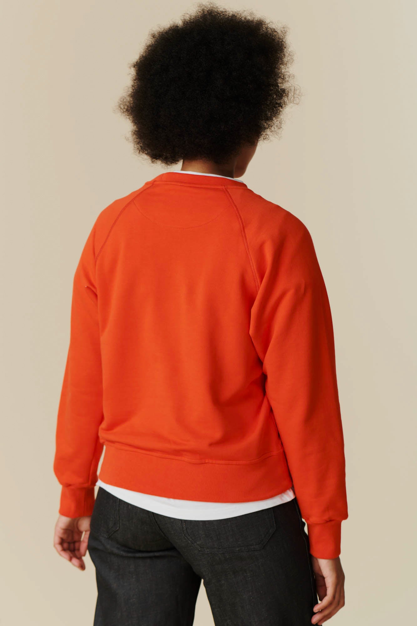 Women's Raglan Sweatshirt - Flame Red Long Sleeve Casual Pullover | Perfect for Fall, Winter & Everyday Wear
