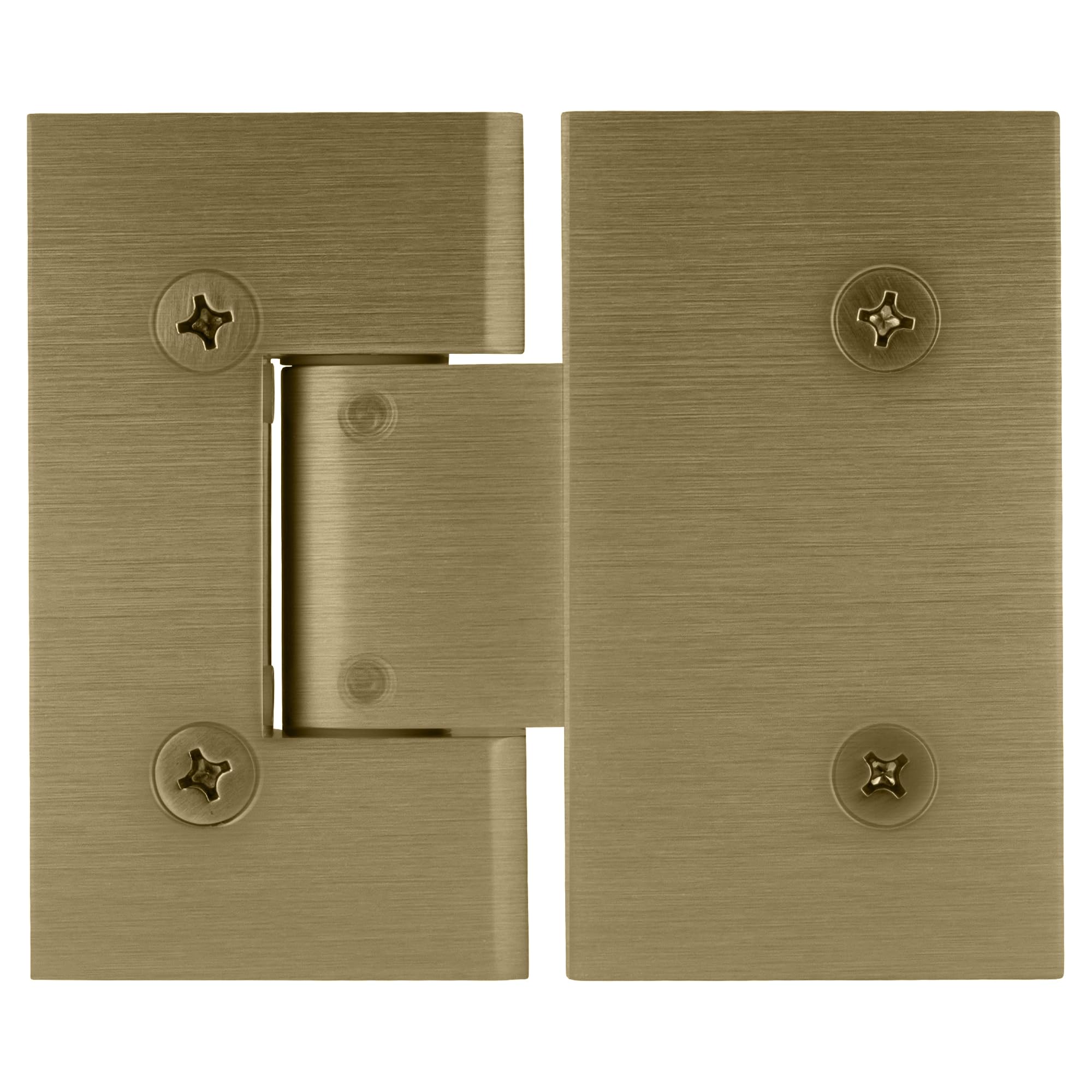 CRL V1E380BBRZ Brushed Bronze Vienna 380 Series Adjustable 180-Degree Glass-to-Glass Hinge for Shower Doors, Cabinets & Room Dividers – Durable & Stylish Hardware Solution