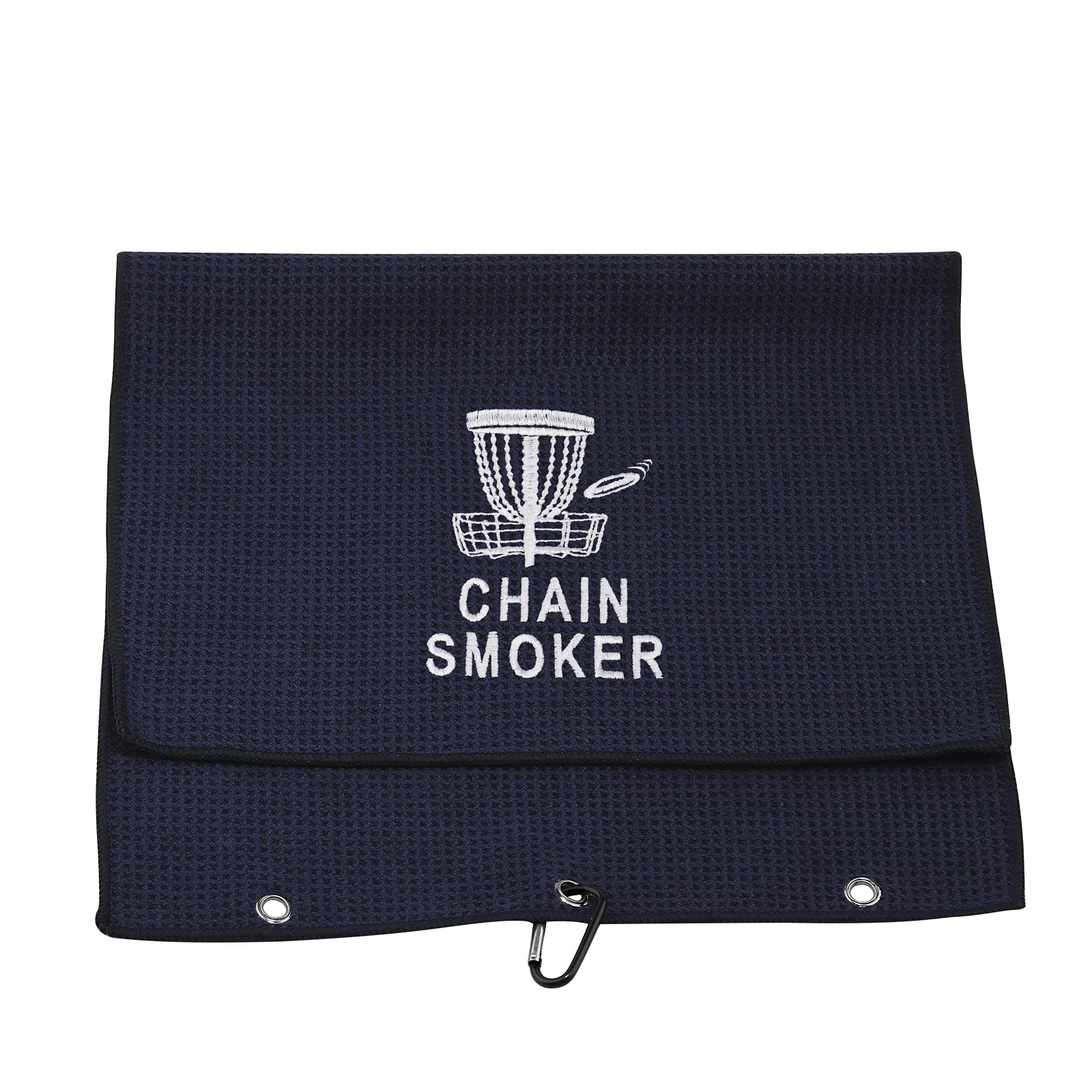 Premium Disc Golf Towel with Clip - Embroidered Sports Towel for Golfers & Chain Smokers - Perfect for On-Course Use & Outdoor Activities