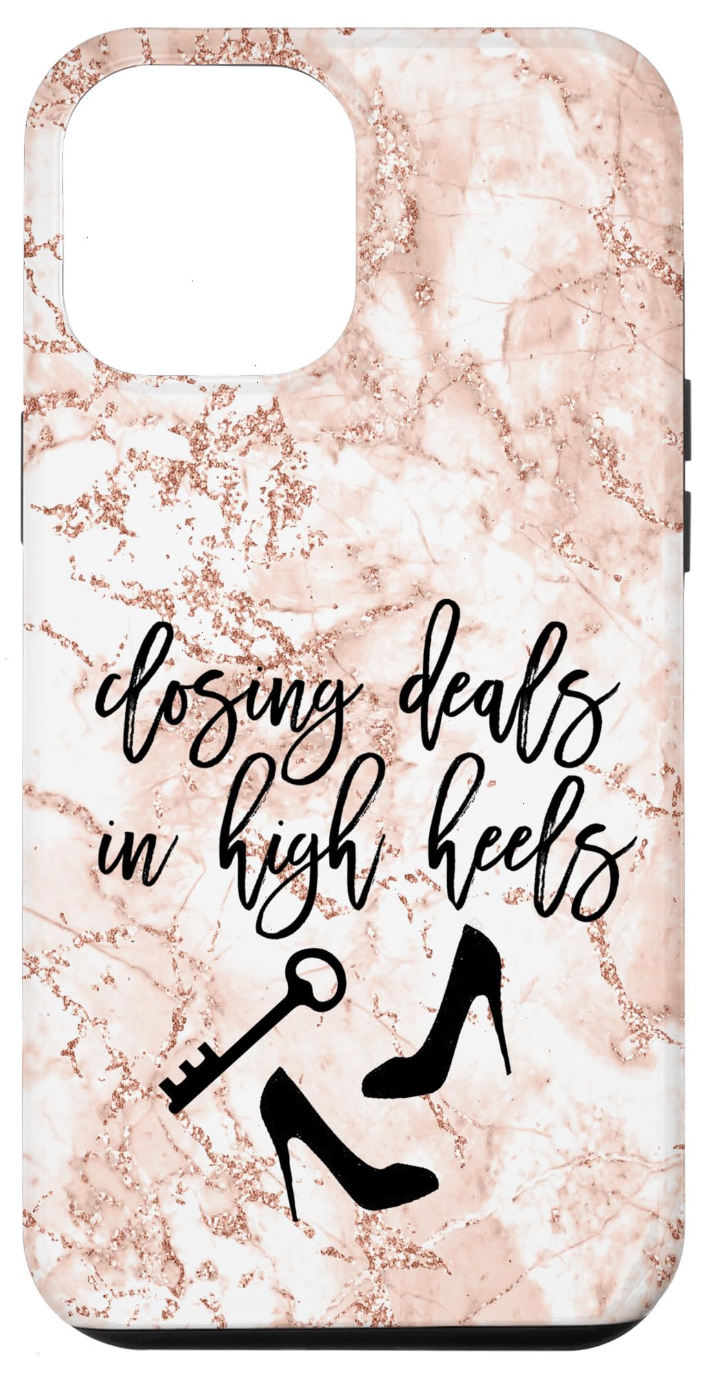 iPhone 12 Pro Max Case - Funny Real Estate Agent Women Design with High Heels - Perfect for Work, Gifts & Daily Use