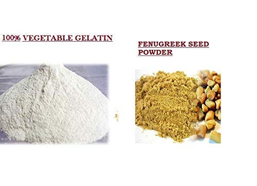 100% Natural Vegetable Gelatin with Fenugreek Seed Powder - 2-in-1 Face Mask & Hair Removal for Glowing Skin (25g) | DIY Skincare & Beauty Treatment at Home