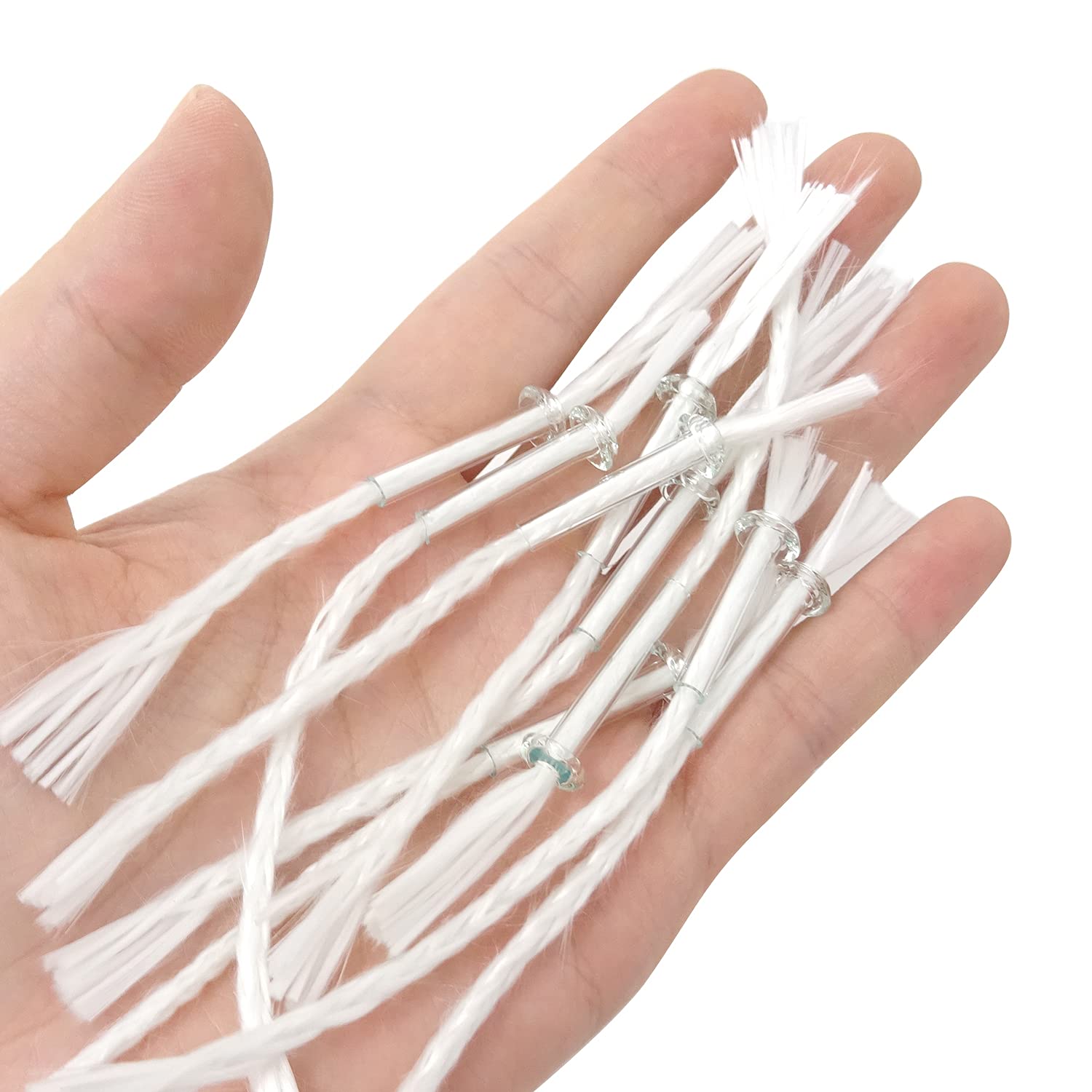 HONBAY 12PCS Fiberglass Candle Wicks Replacement for Oil Lamps - Long Burning Wick for DIY Candles, Emergency Lighting & Home Decor (6 Inch)