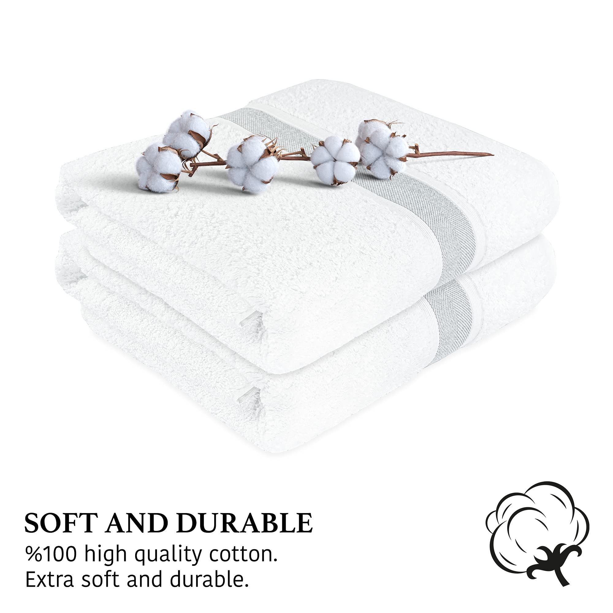 Premium Hotel-Quality Large Bath Towel - Ultra-Absorbent 100% Natural Cotton Bath Sheet (35