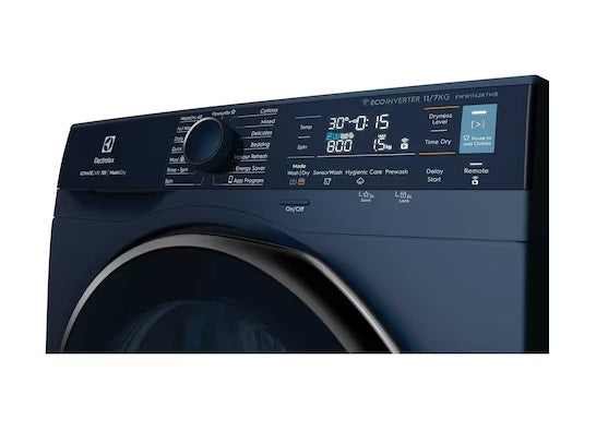 Electrolux EWW1142R7MB 11kg/7kg UltimateCare 700 Washer Dryer Combo - Energy Efficient Front Load Laundry Machine for Home & Apartment Use