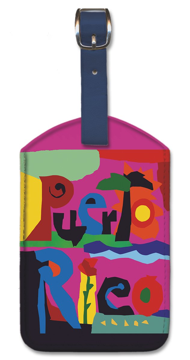Pacifica Island Art Leatherette Luggage Tag - Puerto Rico Inspired Travel Accessory by Paul Degen | Perfect for Suitcases, Backpacks & Travel Bags