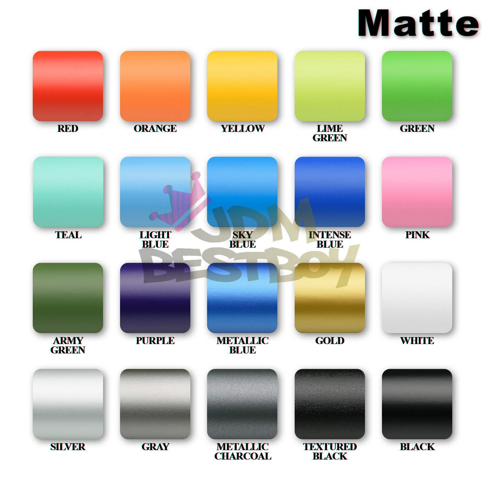 Matte Black Vinyl Wrap Sticker - 60
