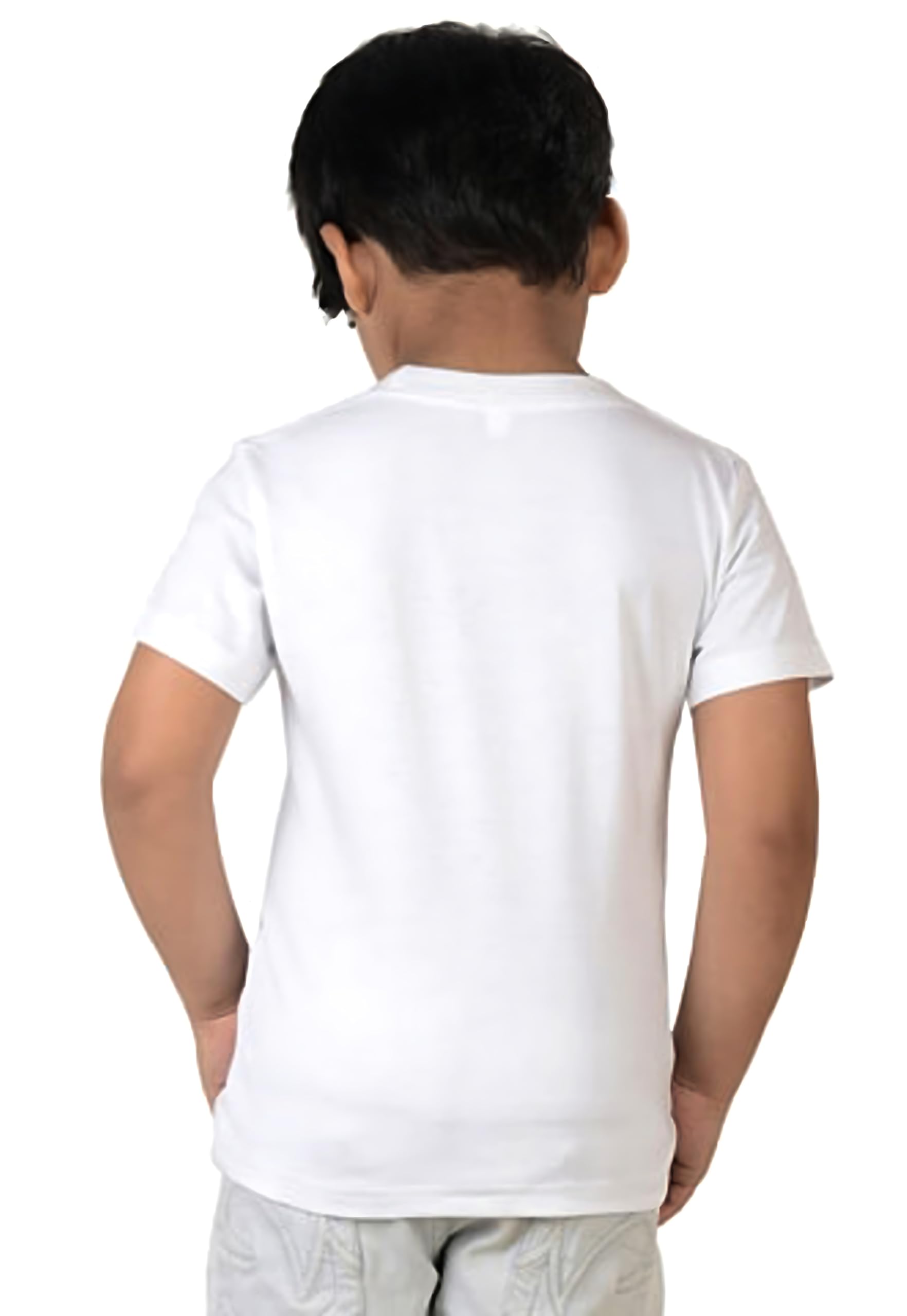 ORATEES Boys' Round Neck Short Sleeve T-Shirt - Cute White Panda Print Summer Top for Kids | Comfortable Cotton Tee for Playdates, School & Outdoor Activities