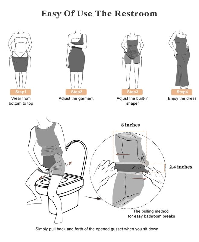Popilush Shapewear Dress with Built-in Bra - Halter Neck Sleeveless Backless A-Line Midi Dress for Women | Wedding Guest Dress, Evening Party, Cocktail Attire