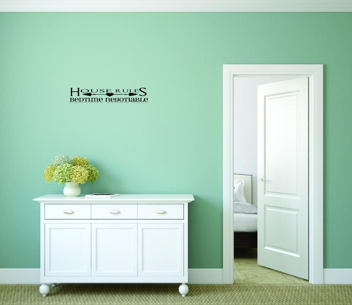 Removable DIY Wall Decals for Kids Bedroom - 15x36 Inch Motivational Rules & Bedtime Stickers - Perfect for Nursery, Playroom & Home Decor
