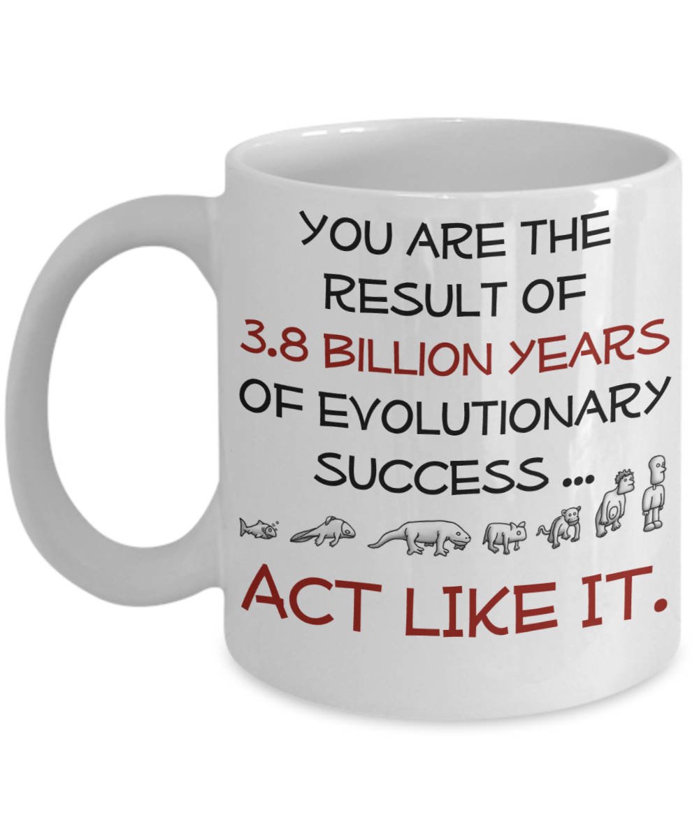 Evolution Mug - 3.8 Billion Years of Biology History - Funny Science Coffee Cup for Biology Teachers & Students - Perfect Gift for Evolution Enthusiasts - Great for Classrooms, Labs & Science Nerds