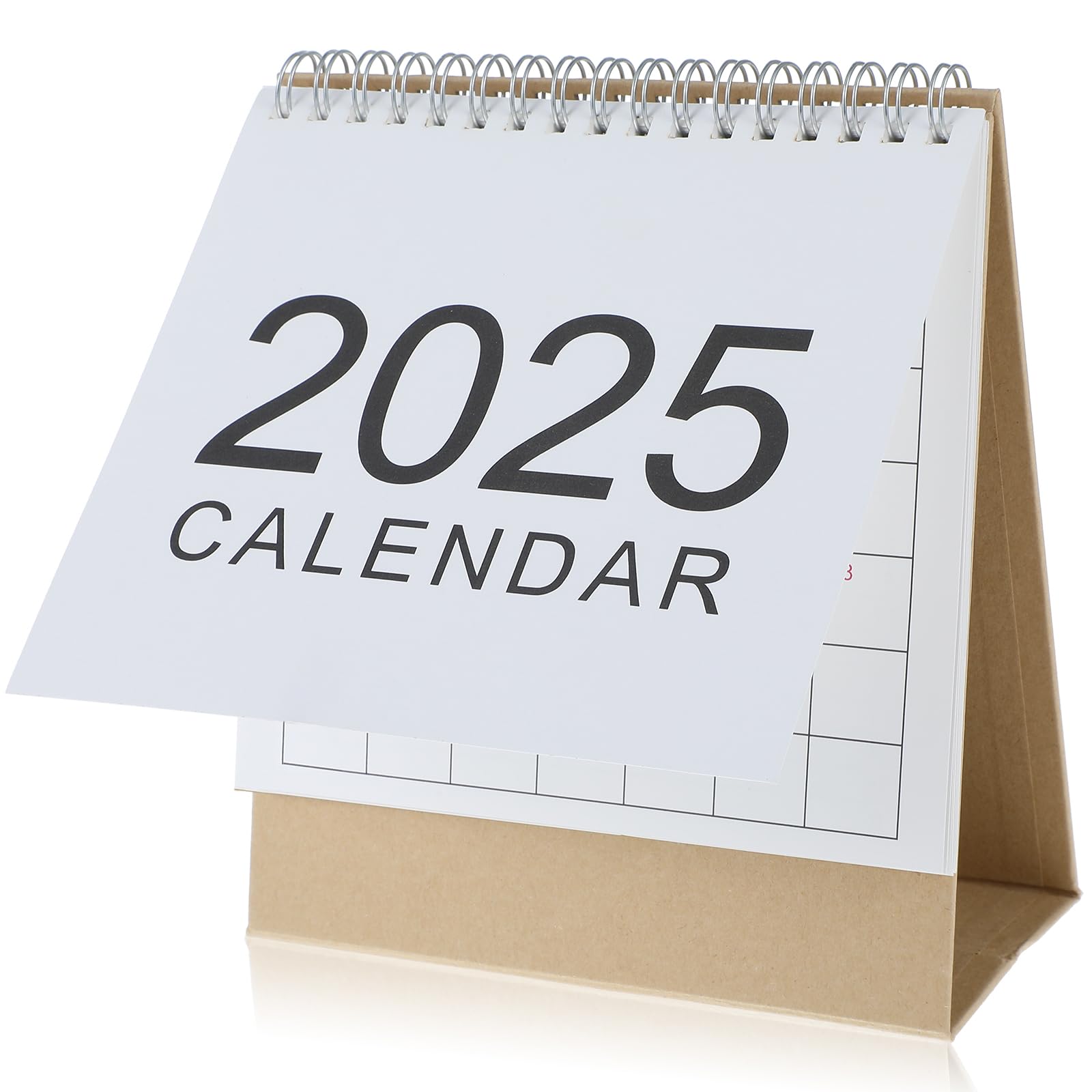 Ouligay Small Desk Calendar 2025 - Standing Desktop Flip Calendar for Office & Home | Simple Style Mini Planner for Daily Planning, Schedule Tracking & Desk Decoration | Perfect for Workstations, Study Areas & Gift Giving