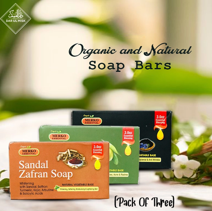 3-Pack Natural Organic Soaps for Sensitive Skin - Handmade Vegan Soap Bars with Shea Butter & Essential Oils - Perfect for Daily Bath, Shower & Gift Giving