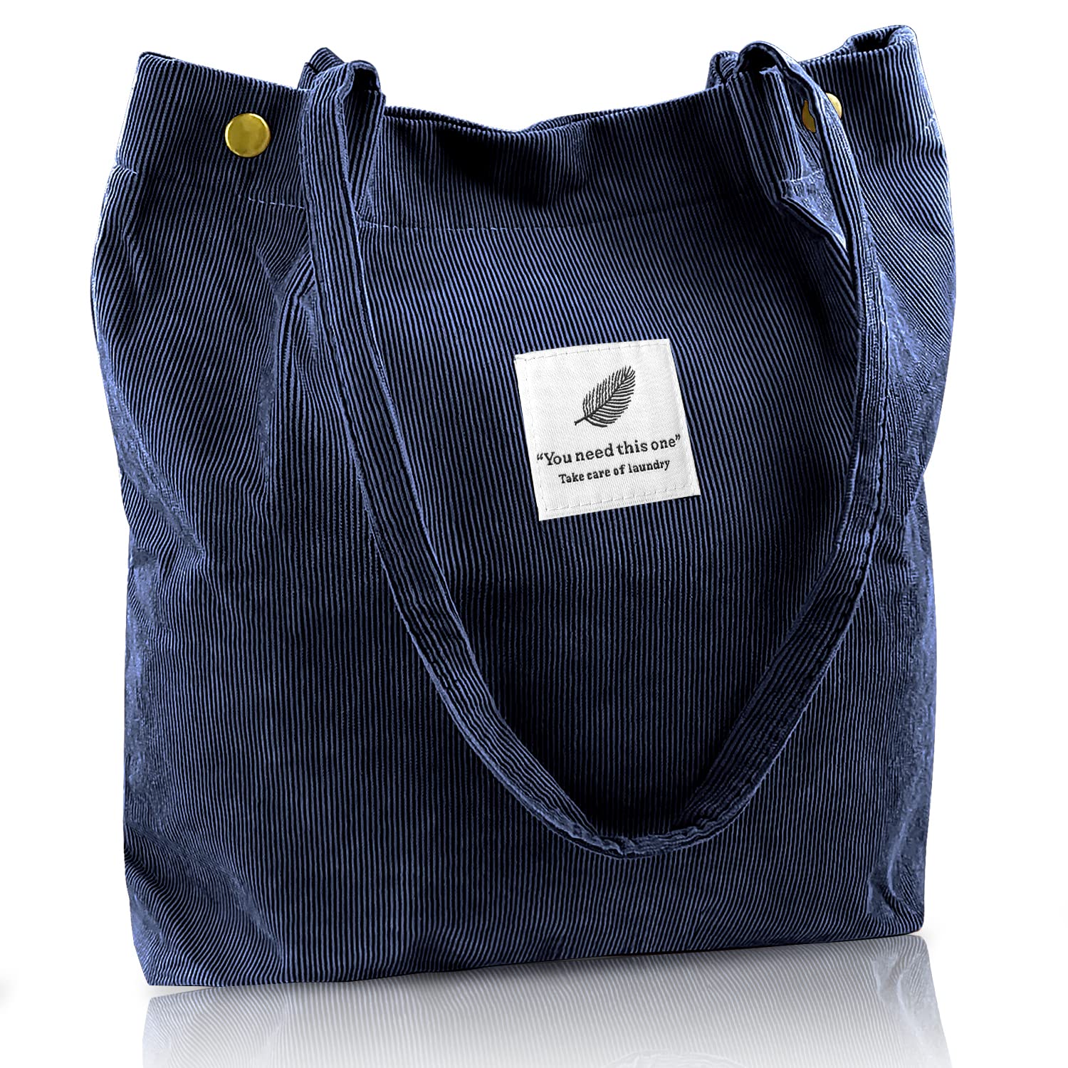 Stylish Corduroy Tote Bag for Women - Fashionable Shoulder Purse & Book Bag - Perfect for Work, School, Shopping & Daily Use