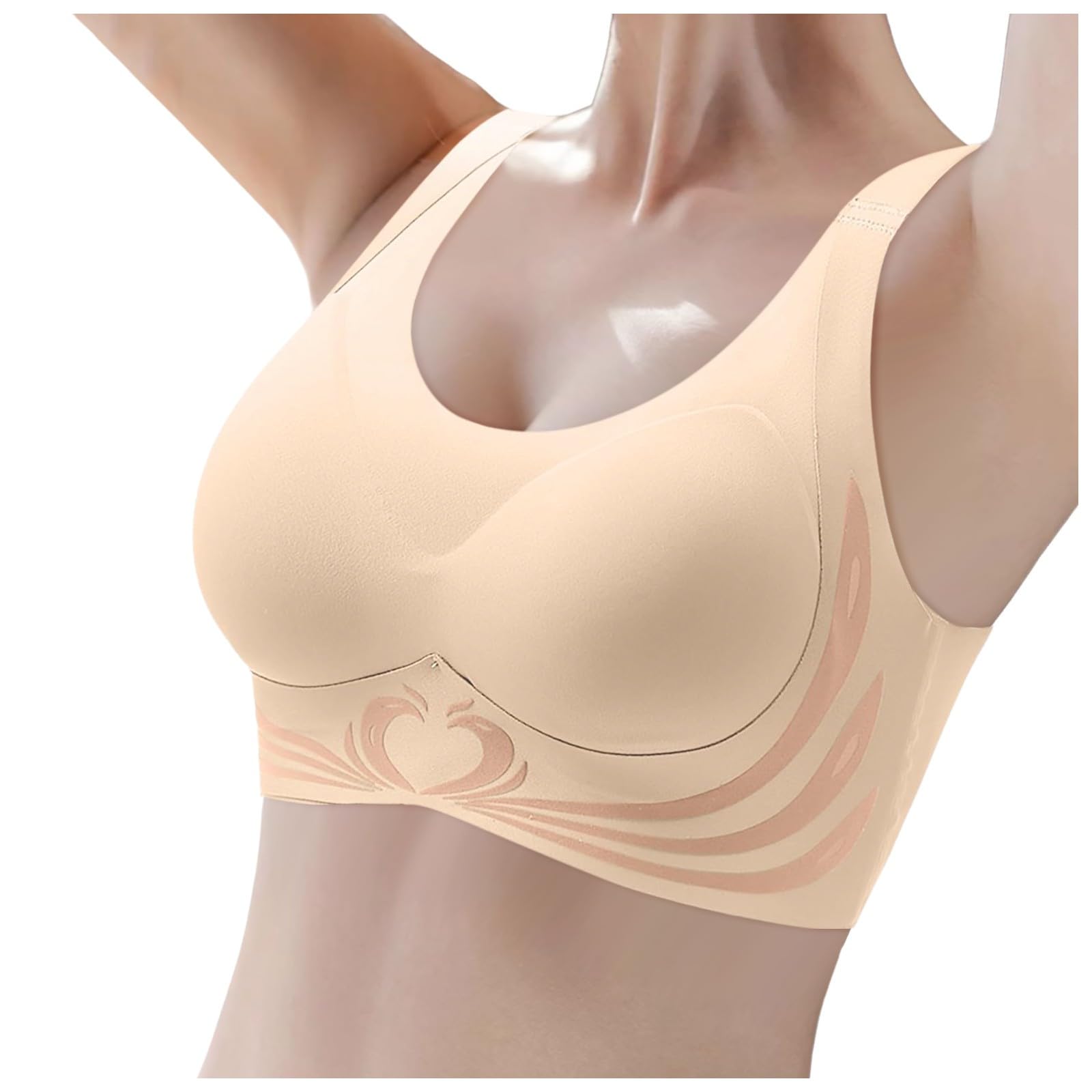 Dawncog Wireless Push-Up Bra for Women - Lift & Anti-Sagging Comfort Bra, Seamless T-Shirt Bra with Super Gather Support - Perfect for Everyday Wear, Workout & Senior Women's Comfort