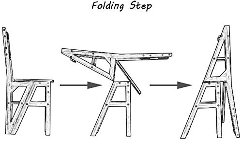 4-Step Folding Wooden Step Stool for Kitchen, Home & Office - Multifunctional Ladder Chair for Storage, Flower Stand, Shoe Bench - Compact & Space-Saving Indoor Stool