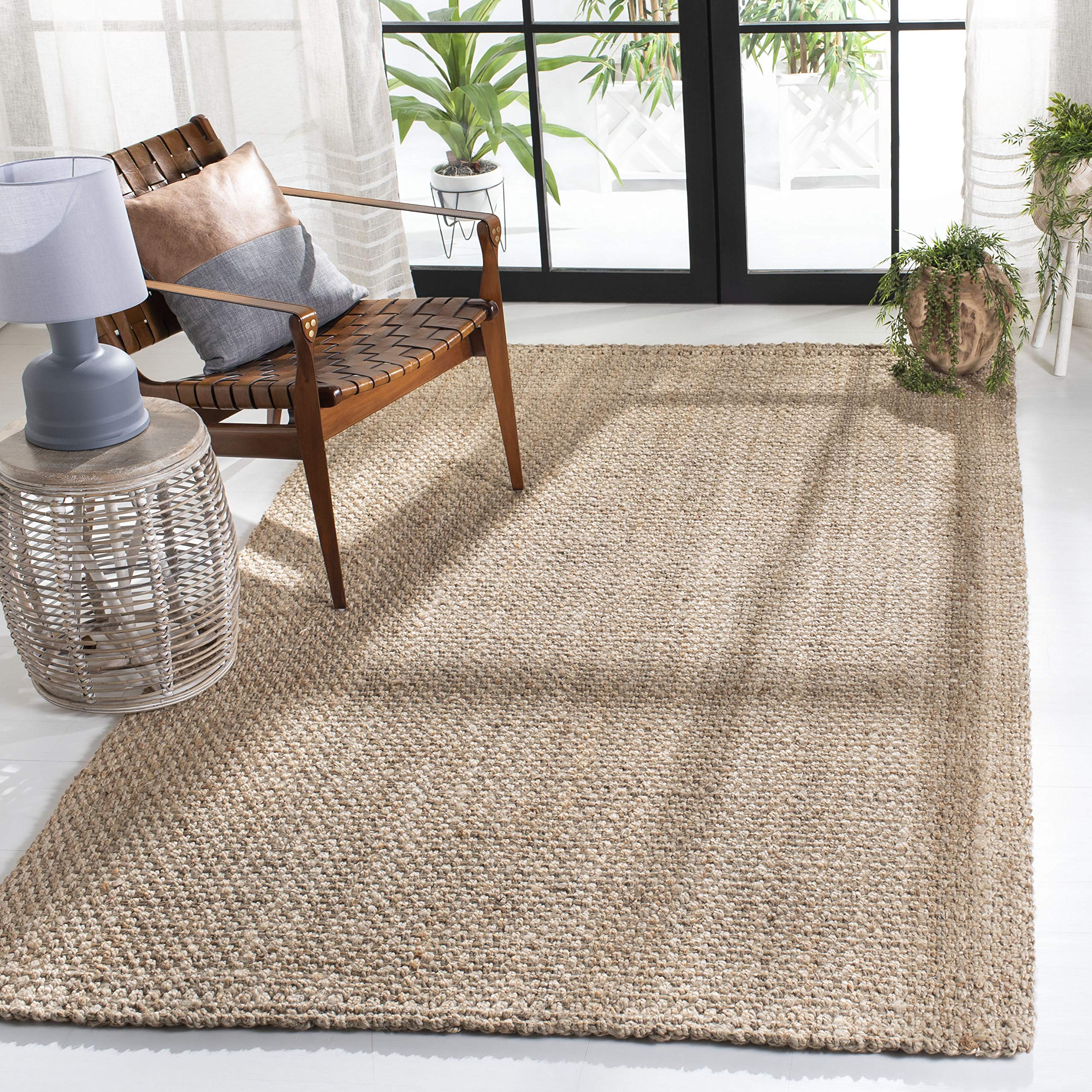 SAFAVIEH Handmade Natural Jute Area Rug 6x9 Feet - Farmhouse Style, Durable & Eco-Friendly for High Traffic Areas - Perfect for Living Room, Bedroom, Dining Room & Home Decor (NF267A)