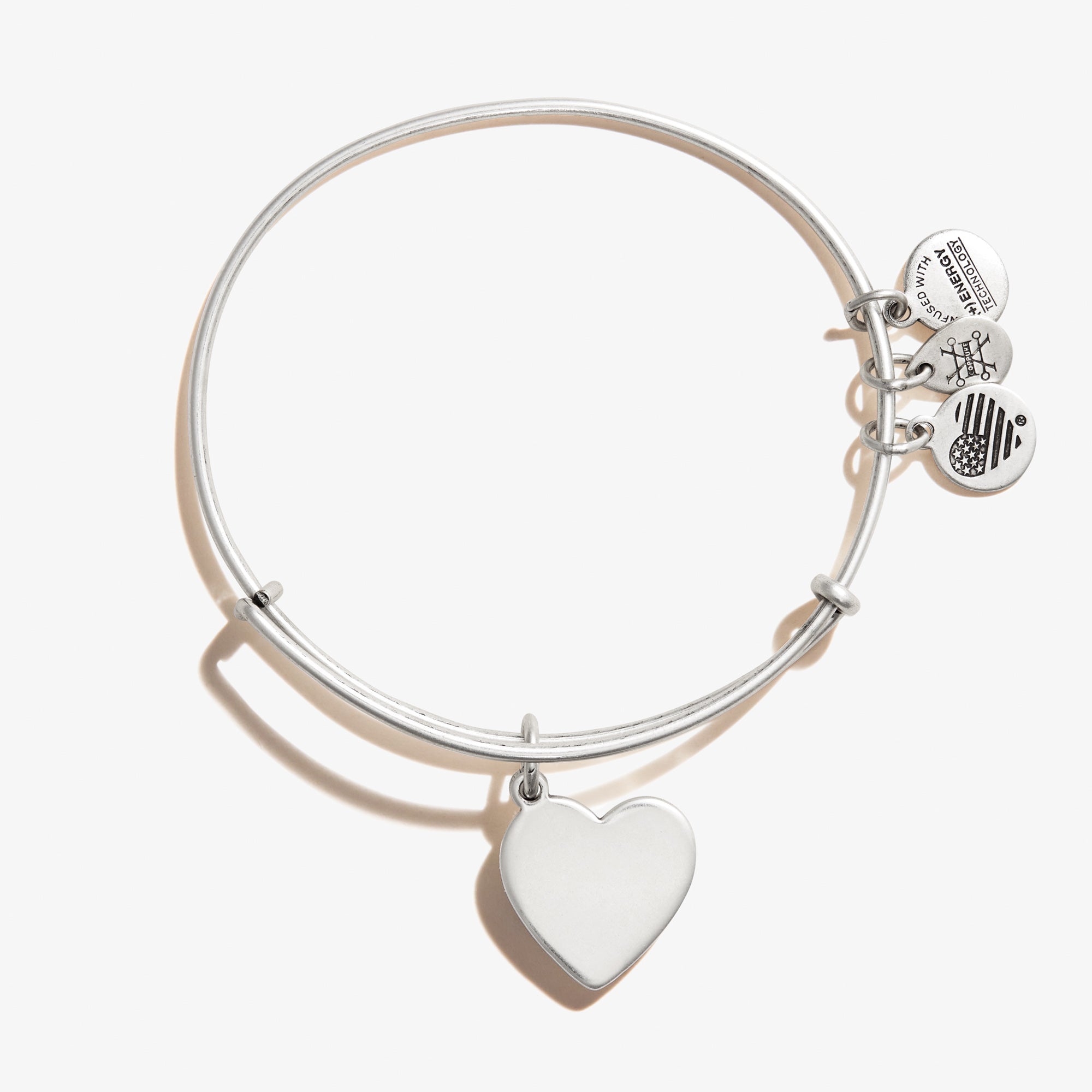 Elegant Heart Charm Bangle Bracelet for Women - Sterling Silver or Gold Plated - Perfect for Valentine's Day Gifts, Anniversary Presents & Everyday Wear