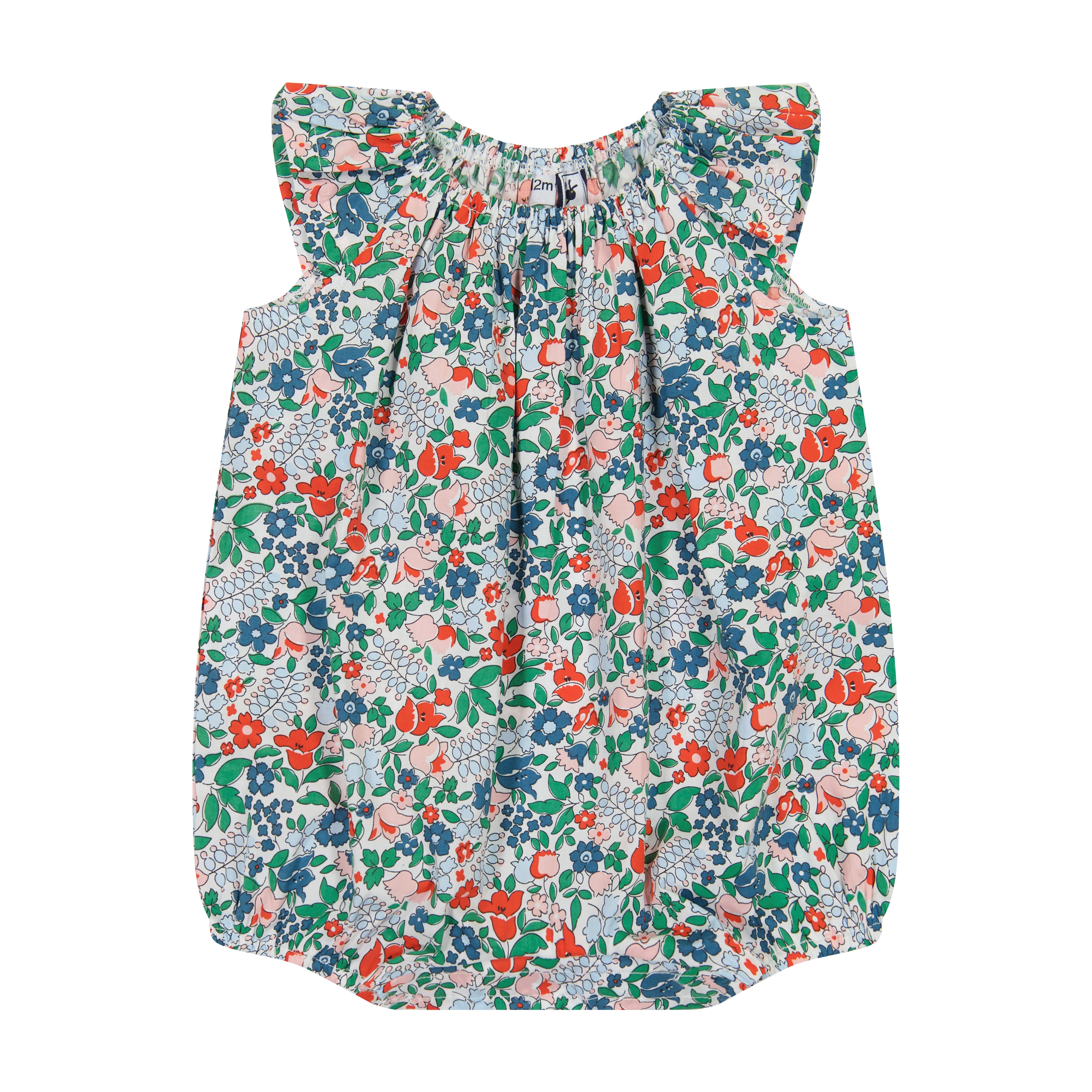 Amelia Romper Green Floral - Women's Floral Print Jumpsuit for Spring & Summer | Casual Outfit for Beach, Vacation & Outdoor Activities