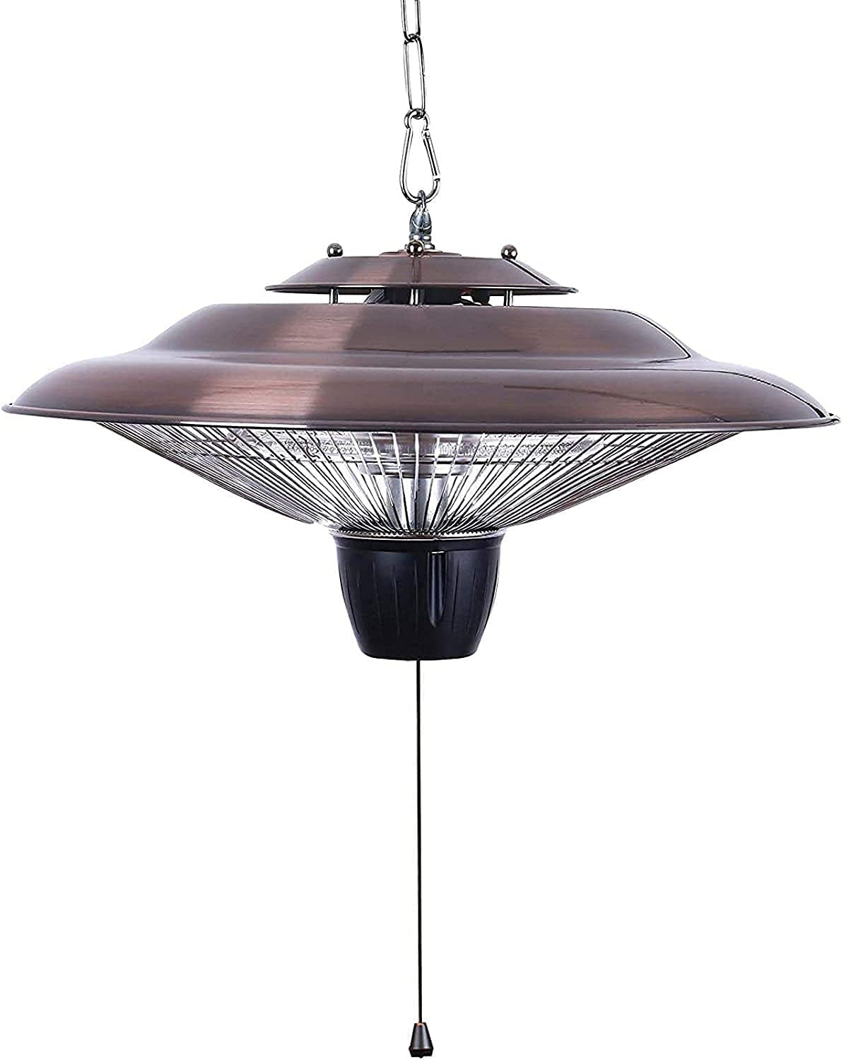 LLLZM 1500W Outdoor Patio Heater - Hanging Infrared Halogen Fire Tube Heater with 2 Adjustable Power Settings, Ceiling Mounted Heat Warmer for Indoor & Outdoor Use - Perfect for Backyard, Deck, Restaurant, and Garage Heating