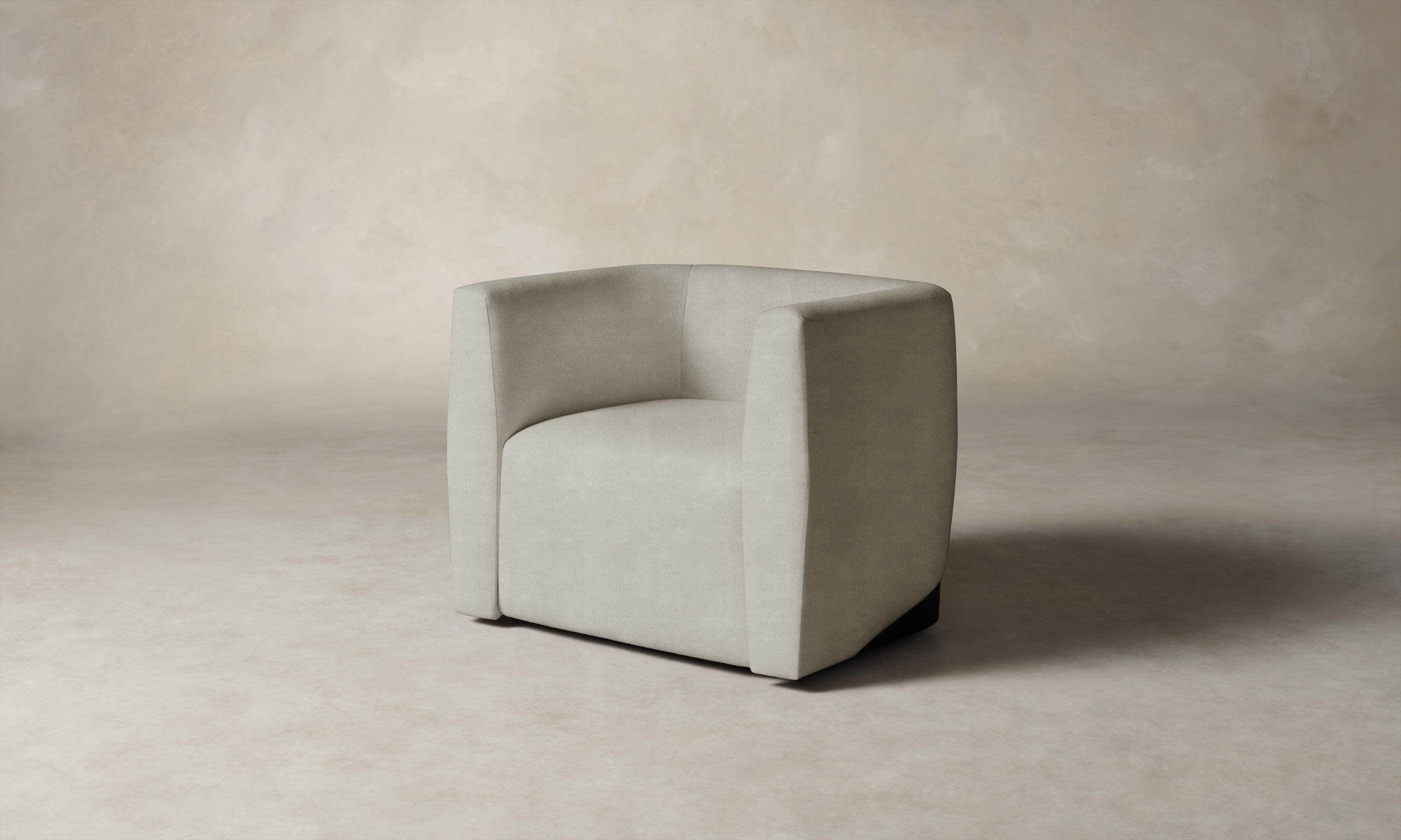 Henri Swivel Chair - Performance Mélange Weave Flint Upholstery - Modern Office & Living Room Accent Chair for Home & Workspace