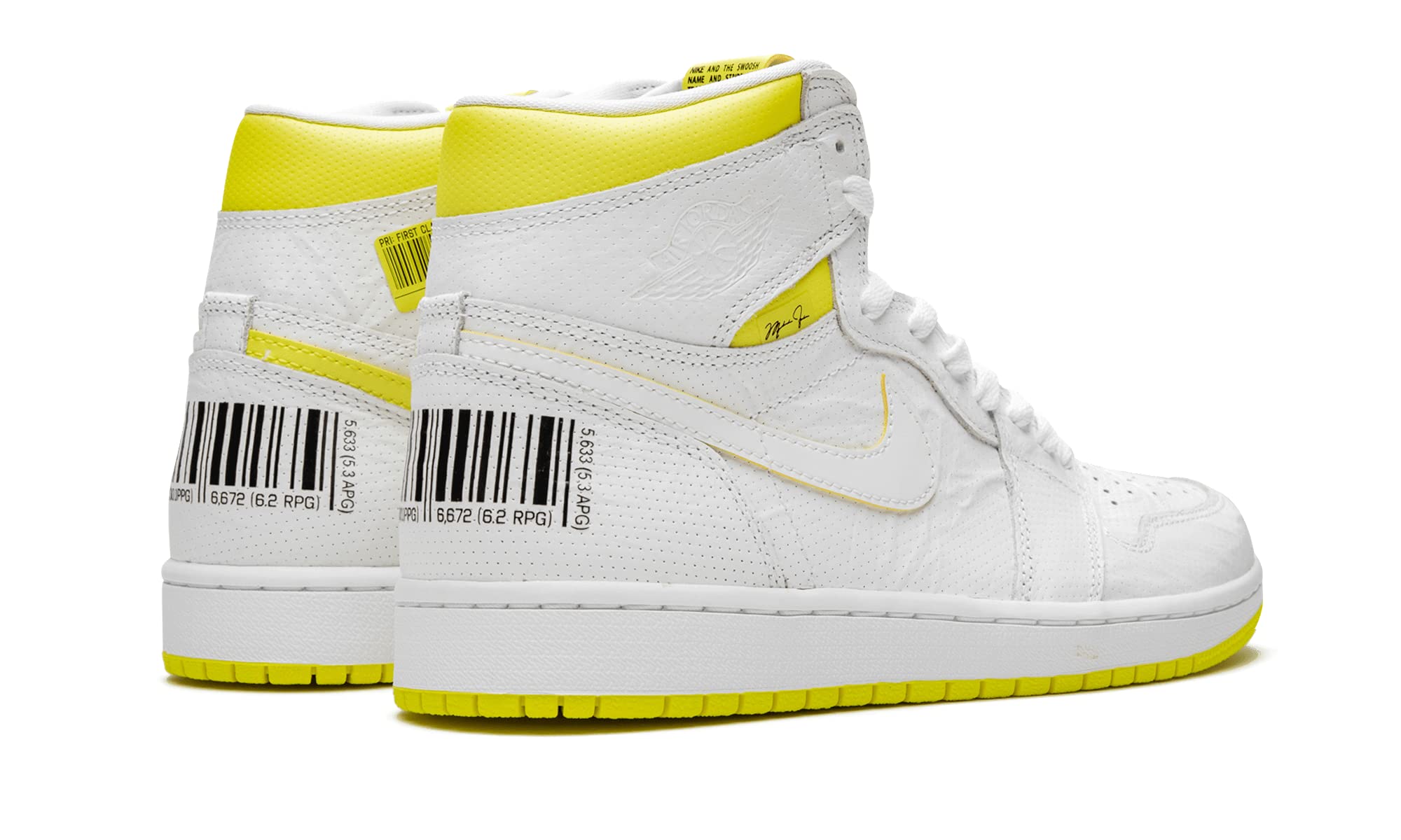 Jordan Air 1 Retro High OG White Yellow Men's Basketball Shoes - Classic Sneakers for Streetwear, Casual & Sports Fashion