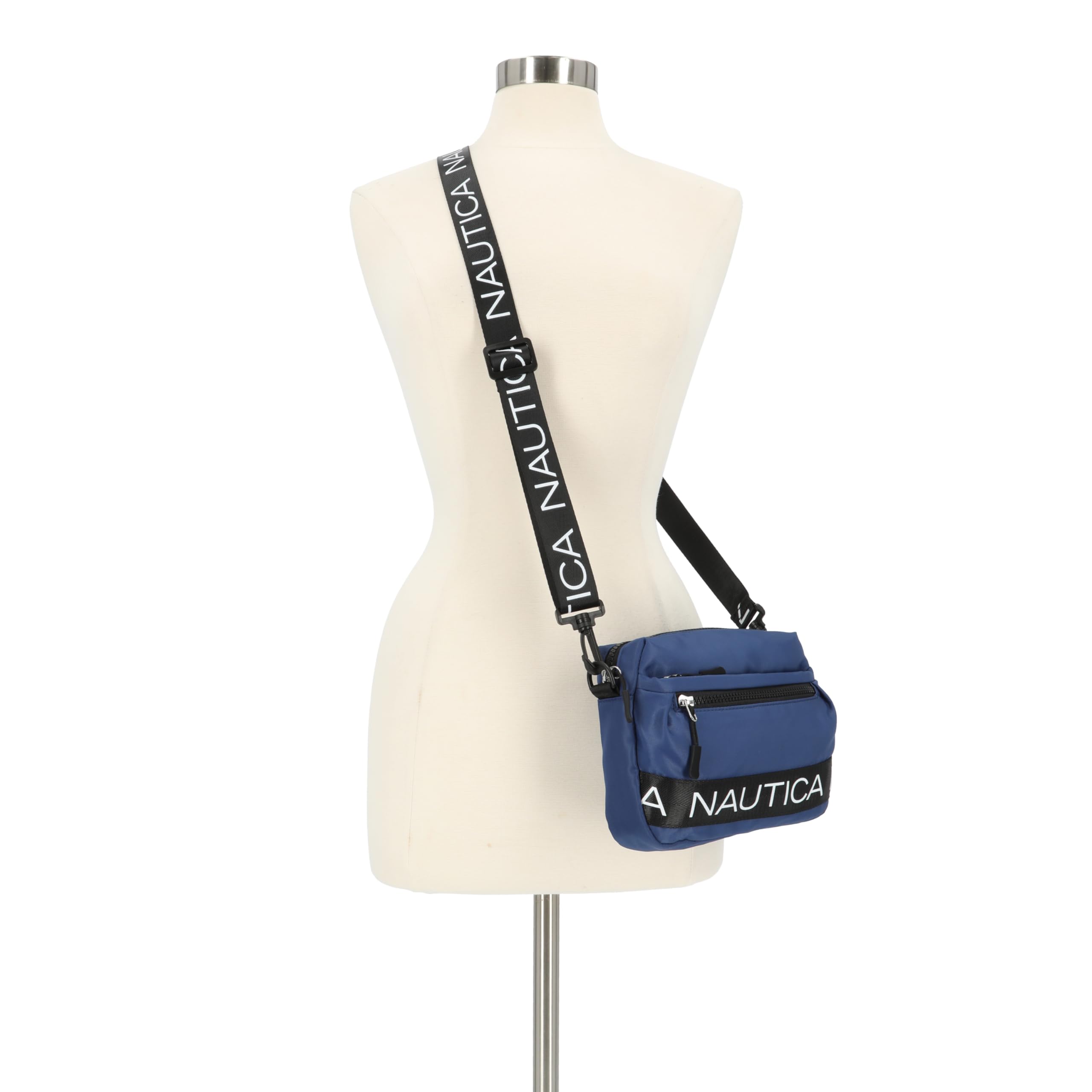 Nautica Adjustable Nylon Crossbody Belt Bag for Men & Women - Perfect for Travel, Gym, and Everyday Use