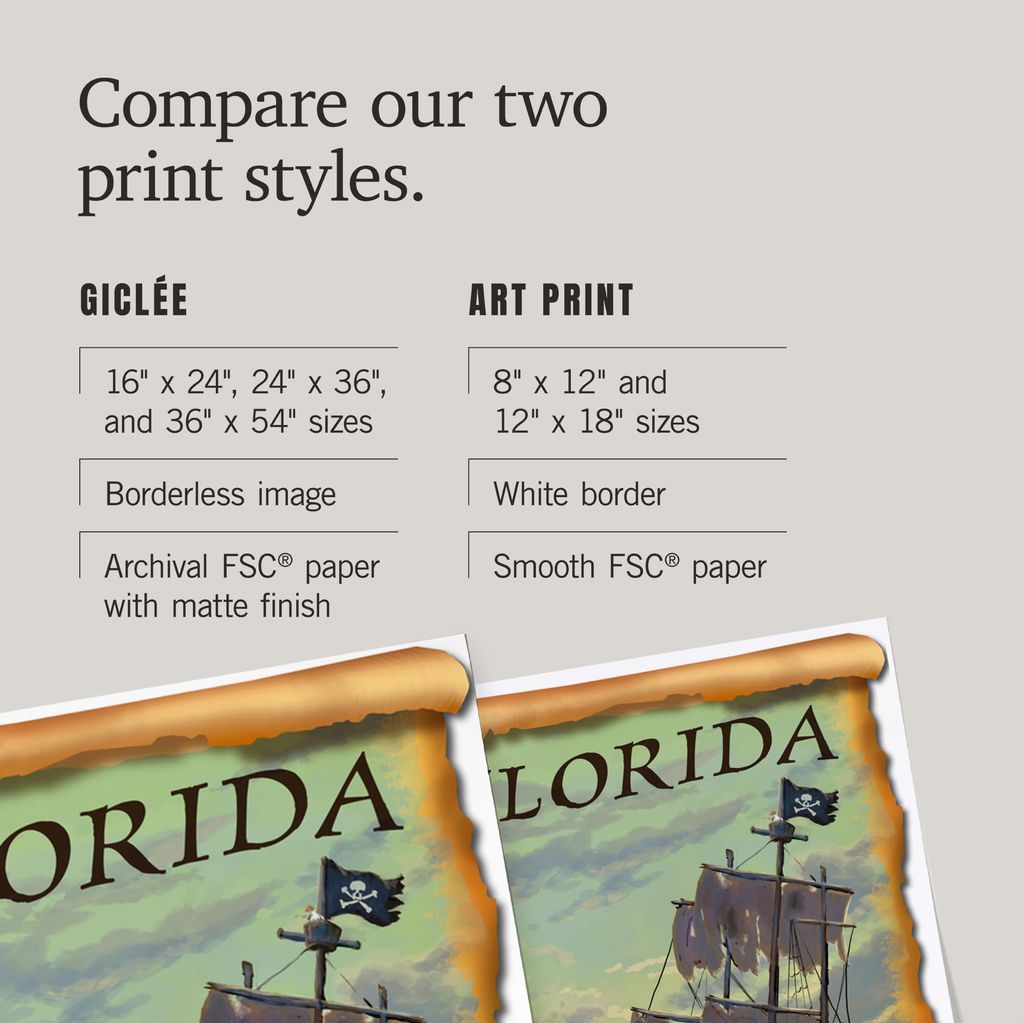 Lantern Press 16x24 Inch Giclee Art Print - Pirate Ship in Florida - Premium Wall Decor for Living Room, Bedroom & Office