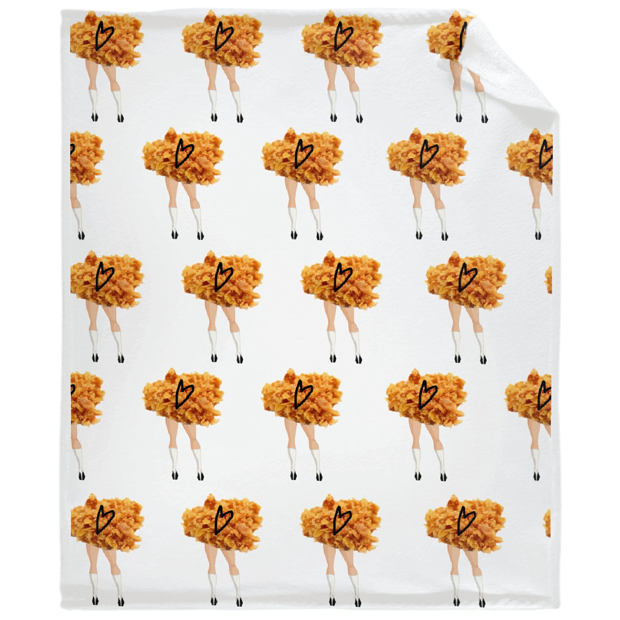 Crispy Fried Chicken Nugget Throw Blanket - Ultra Soft Flannel Fleece Blanket for Gifts | Plush Lightweight Cozy Blanket for Couch, Sofa & Bed | All-Season XL 120x90 Inch Blanket for Family | Perfect for Movie Nights, Camping & Home Decor