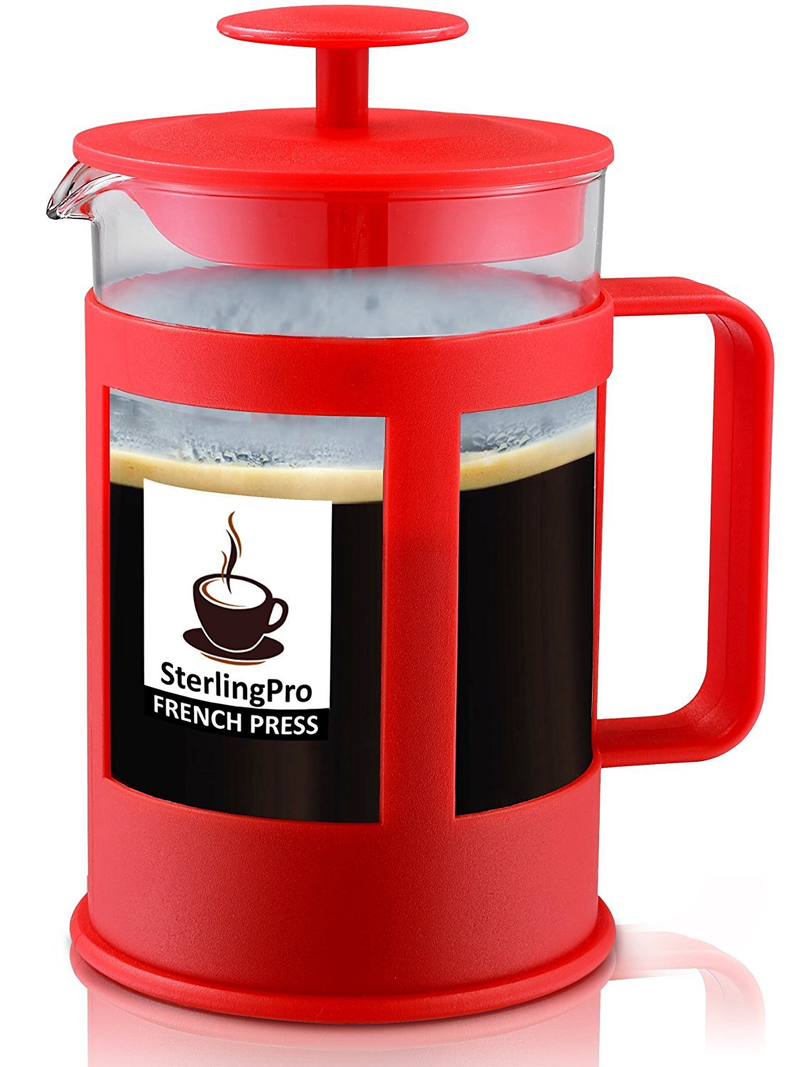 Premium 6 Cup French Press Coffee Maker with Unique Double Filter System - Ideal for Home, Office & Camping Brewing