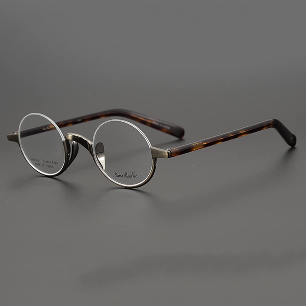 Stylish Semi-Rimless Reading Glasses - Retro Round Frame Computer Glasses with Anti-Blue Light (2.5 Diopter) for Men & Women - Perfect for Office Work, Screen Time & Reading Books