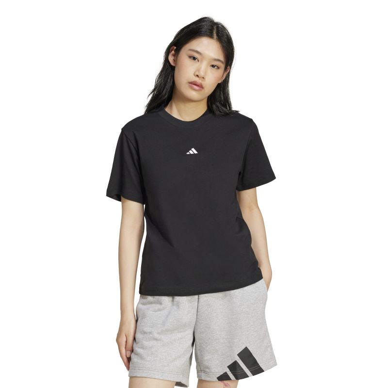 Adidas Women's Essentials Small Logo T-Shirt - Comfortable Casual Tee for Everyday Wear, Gym, and Running