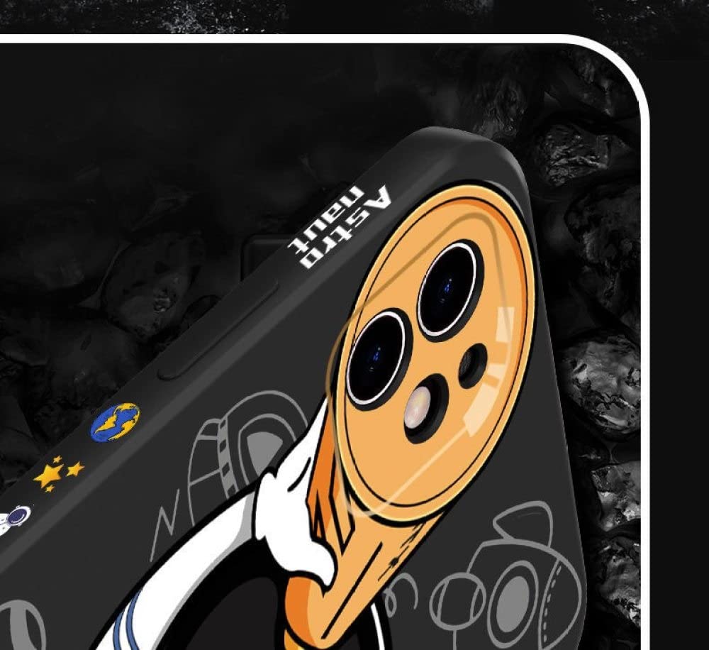 **Astronaut Phone Case for iPhone 13 12 11 Pro Max XS Max XR X 8 7 Plus - Soft Silicone Bumper Cover with Lanyard - Cute & Durable for Everyday Use**