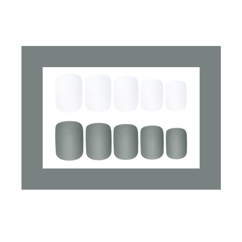 Short Press On Nails French Fake Nails - DIY Artificial Nail Tips for Manicure, Home Salon & Party Glam - Full Cover False Nails for Women & Teens