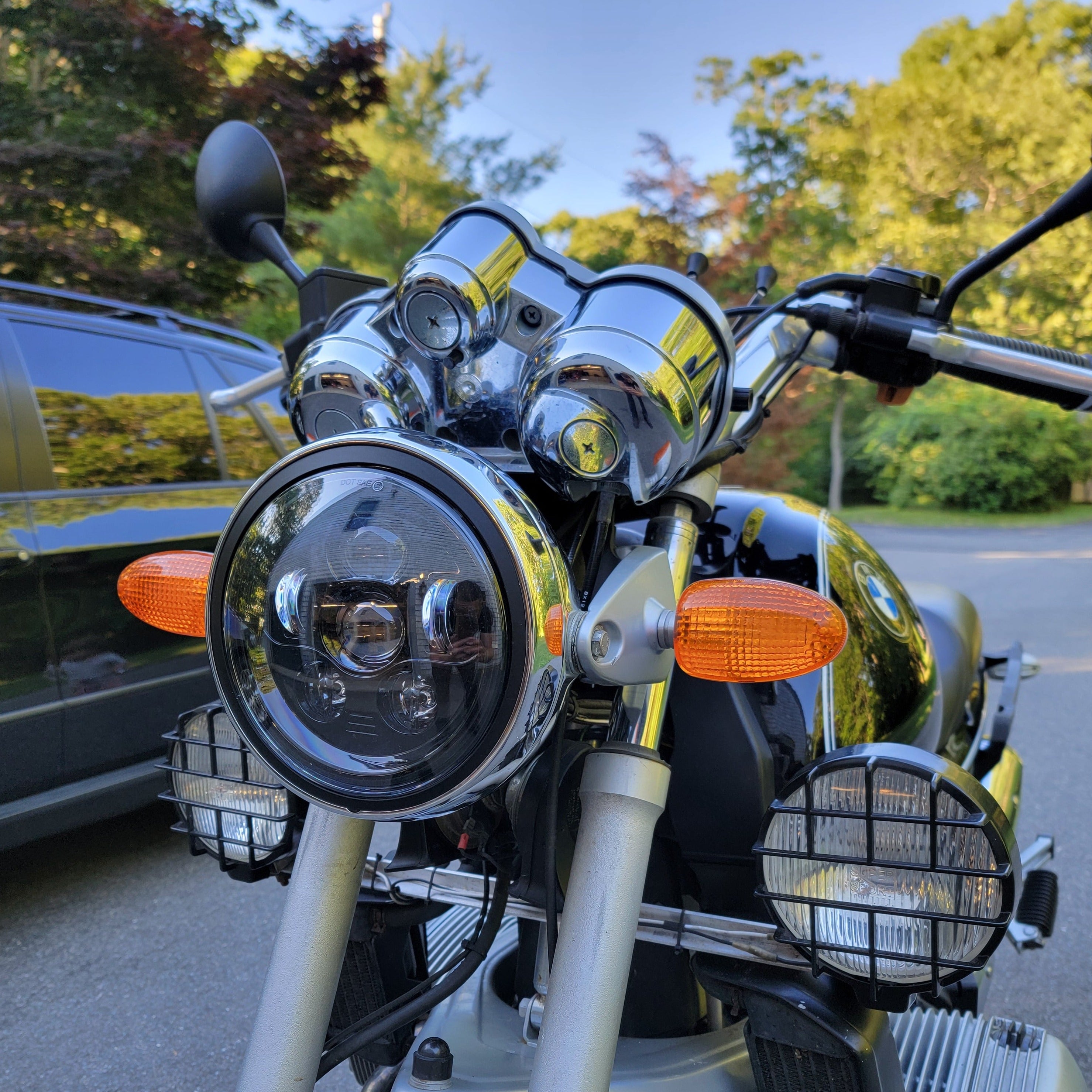 Eagle Lights 7 LED Headlight Kit for BMW R100R R100T R1150R R1200C R850 - High Brightness Motorcycle Headlamp Upgrade for Night Riding & Off-Road Adventure