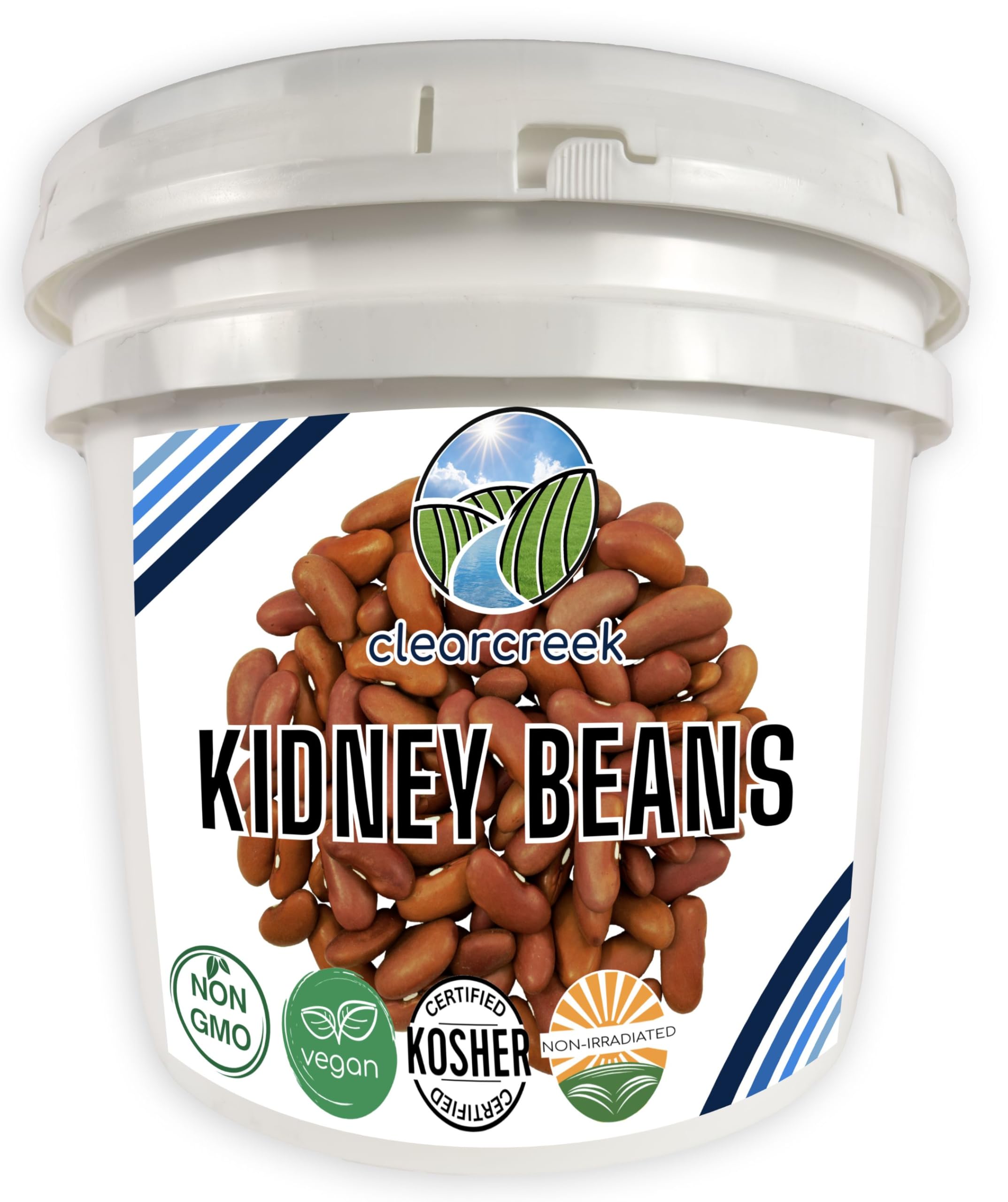 Organic Non-GMO Kosher Vegan Kidney Beans | Glyphosate-Residue Free | 25 lbs Bulk Emergency Food Supply | Grown in Washington | Perfect for Prepping, Camping & Long-Term Storage