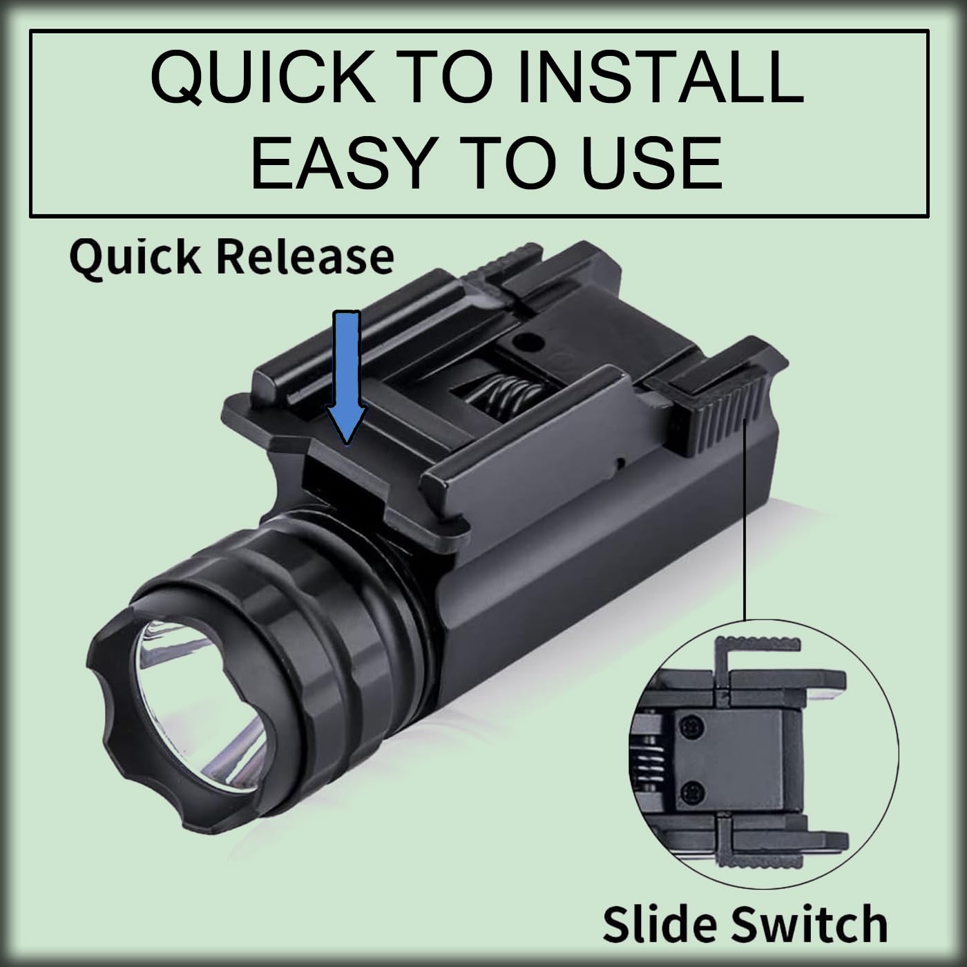 Tactical Pistol Laser Flashlight 2-in-1 for 1911 M9 - Hunting & Defense Gear