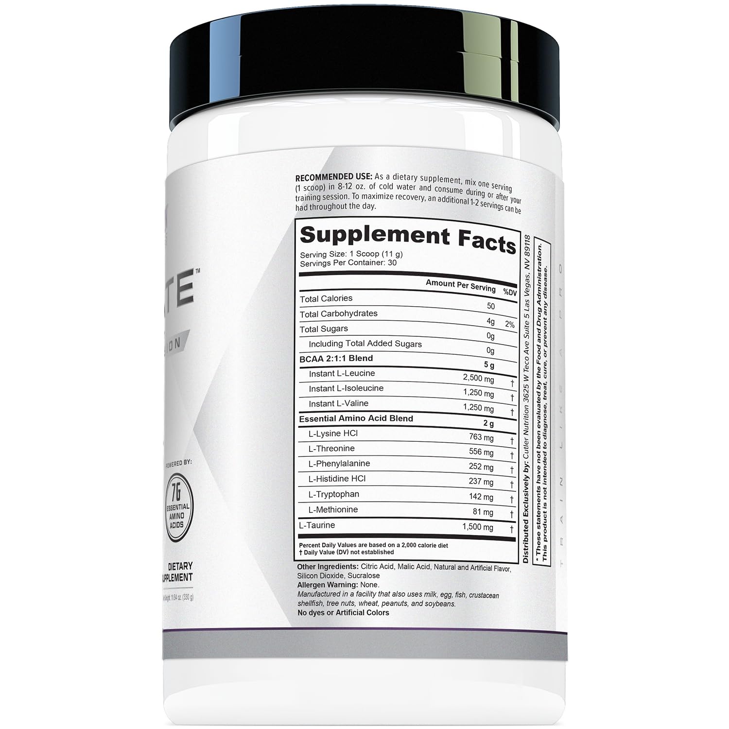 EAA and BCAA Powder - Post Workout Recovery Drink with 5g Branched Chain Amino Acids & 2g Essential Amino Acids | BlackBerry Lemonade Flavor, 30 Servings for Muscle Recovery & Athletic Performance