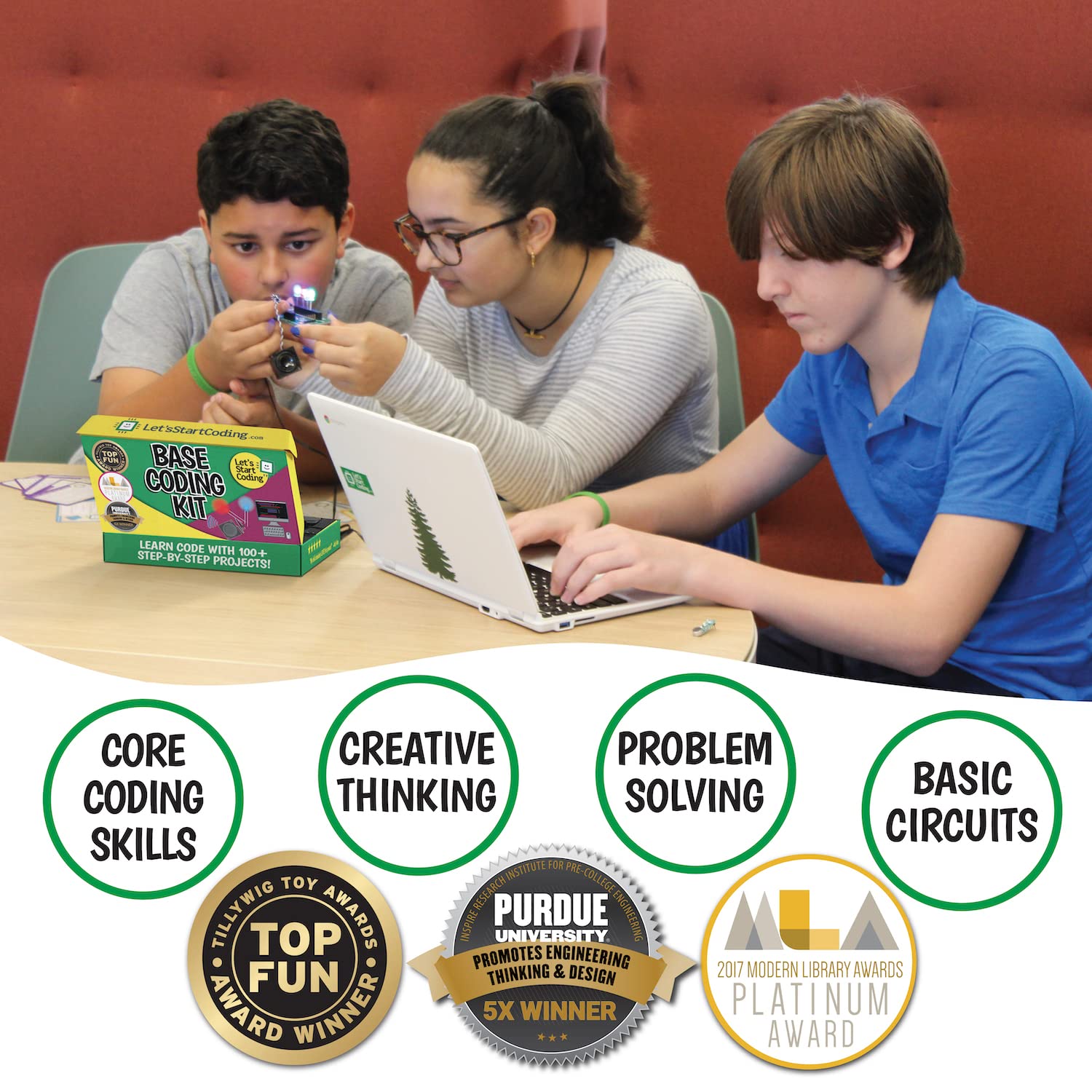 STEM Coding Kit for Kids Ages 8-12 | Learn Real C++ Programming & Electronics with 60+ Projects | Perfect Gift for Boys & Girls | Fun Educational Toy for Home & School STEM Learning Activities