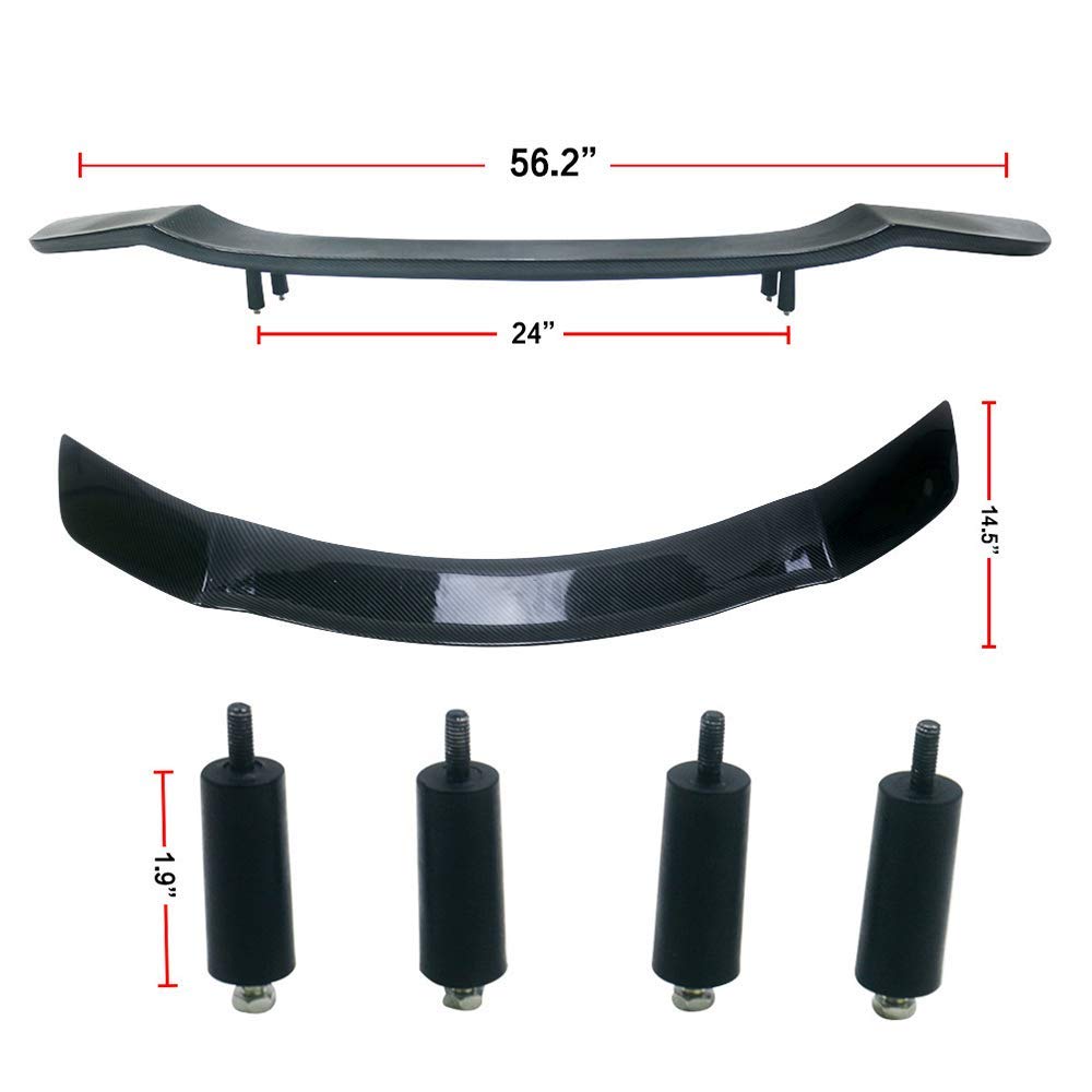 Universal Carbon Fiber Rear Spoiler Wing for BMW Z4, Audi TT, Chevy Camaro & Ford Mustang - High-Performance Trunk Lid Tail Spoiler for Sporty Look & Aerodynamics