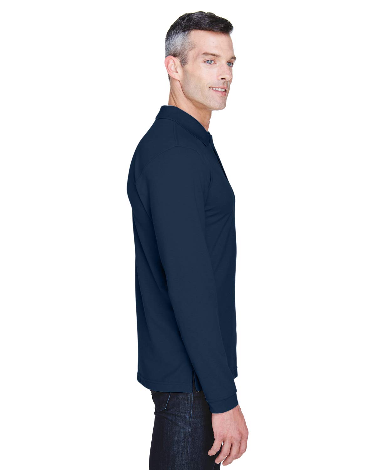 Women's Easy Blend Long-Sleeve Polo Shirt - Soft Stretch Comfort Fit Casual Top (M265L) for Work, Golf & Everyday Wear