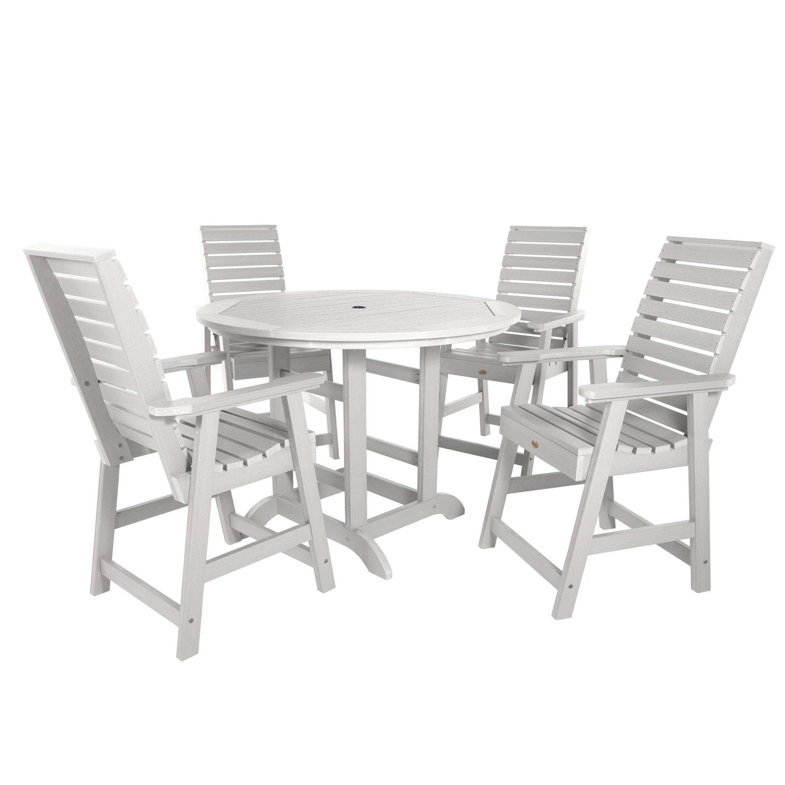 Weatherly 5-Piece 48-Inch Round Counter Height Dining Set - Perfect for Small Spaces, Breakfast Nooks & Outdoor Patios