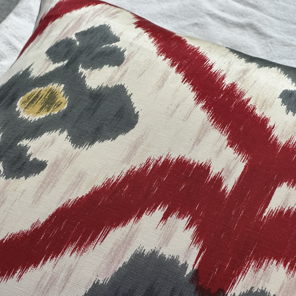 Handmade Custom Ikat Pillow Covers with Indigo Backing - Boho Home Decor for Living Room, Bedroom & Sofa