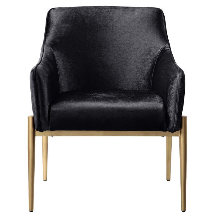Black Cara Collection Accent Chair - Modern Living Room Lounge Chair for Home, Office & Reading Nook - Stylish Comfortable Seating Furniture