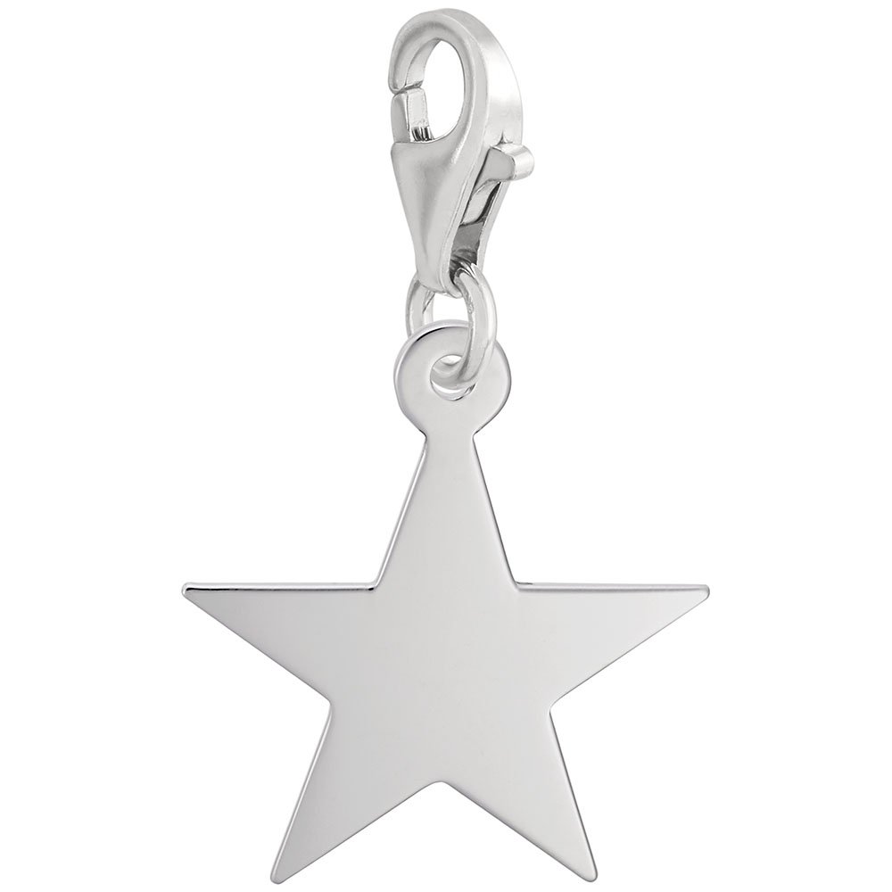 Star Charm Pendant with Lobster Claw Clasp - Silver Jewelry for Bracelets & Necklaces - Perfect for Gifts, Everyday Wear & Special Occasions