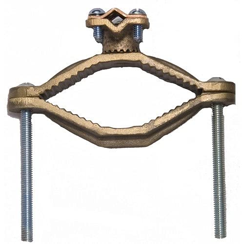 Morris Products 91694 Ground Clamp with Adaptor for Armored & Unarmored Wire - 8-4/0 AWG Range, 2-1/4