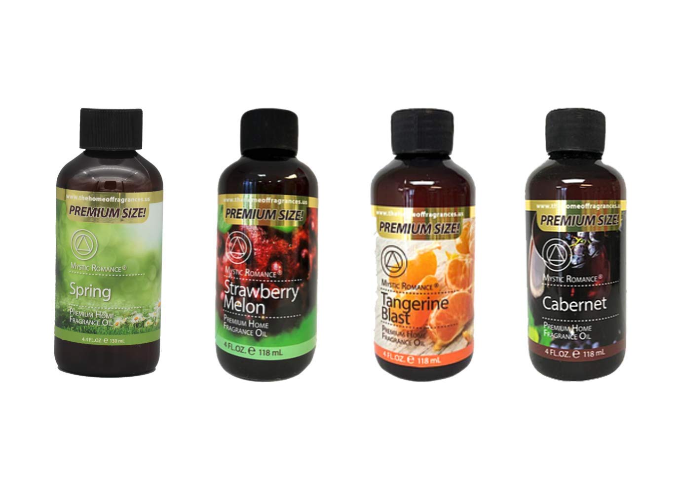 Premium 4-Pack 4oz Fragrance Oils for Home, Diffuser & DIY Candles - Aromatherapy Scents for Relaxation & Wellness