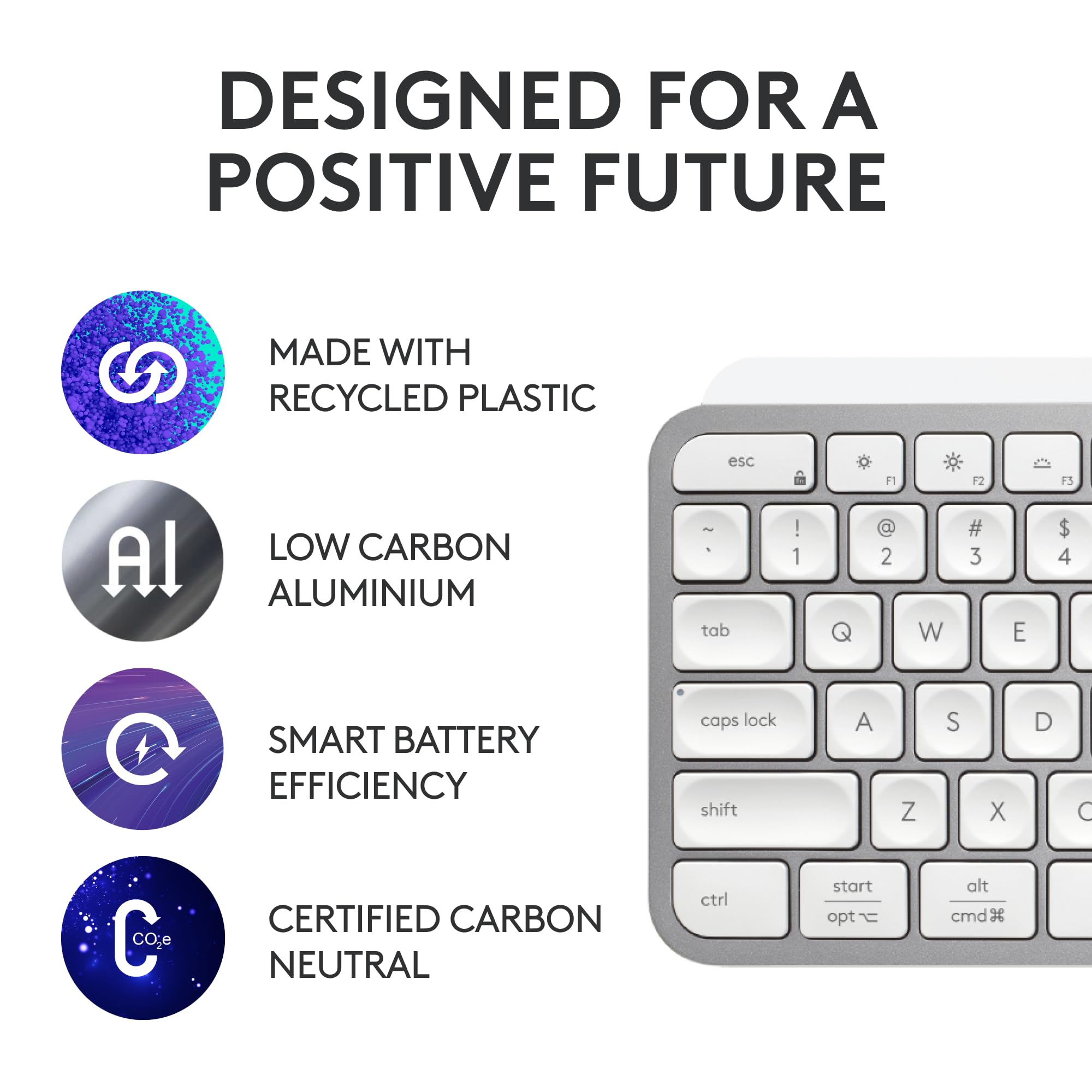 Logitech MX Keys S & MX Master 3S Wireless Keyboard and Mouse Combo - Backlit Keyboard, Precision Mouse with Fast Scrolling, Bluetooth/USB-C Connectivity - Compatible with Windows, Mac, Linux, Chrome OS - UK QWERTY Layout (Pale Grey) - Perfect for Office Work, Graphic Design & Gaming