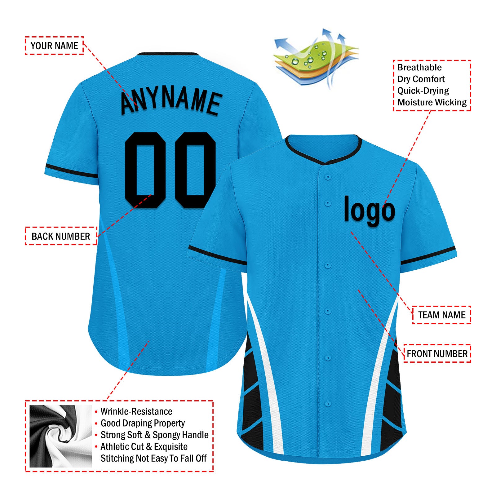 Custom Florida Personalized Authentic Baseball Jersey - BSBJ01 E06042 16Q - Perfect for Team Sports, Fan Events & Gift Giving